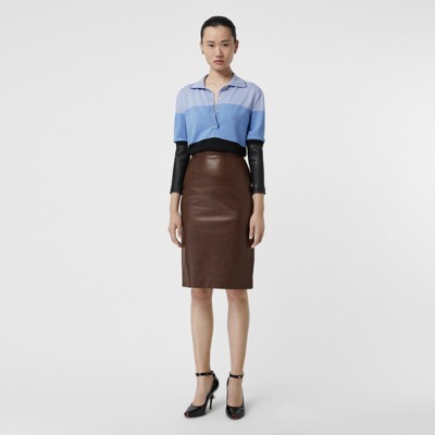 burberry polo shirt womens brown