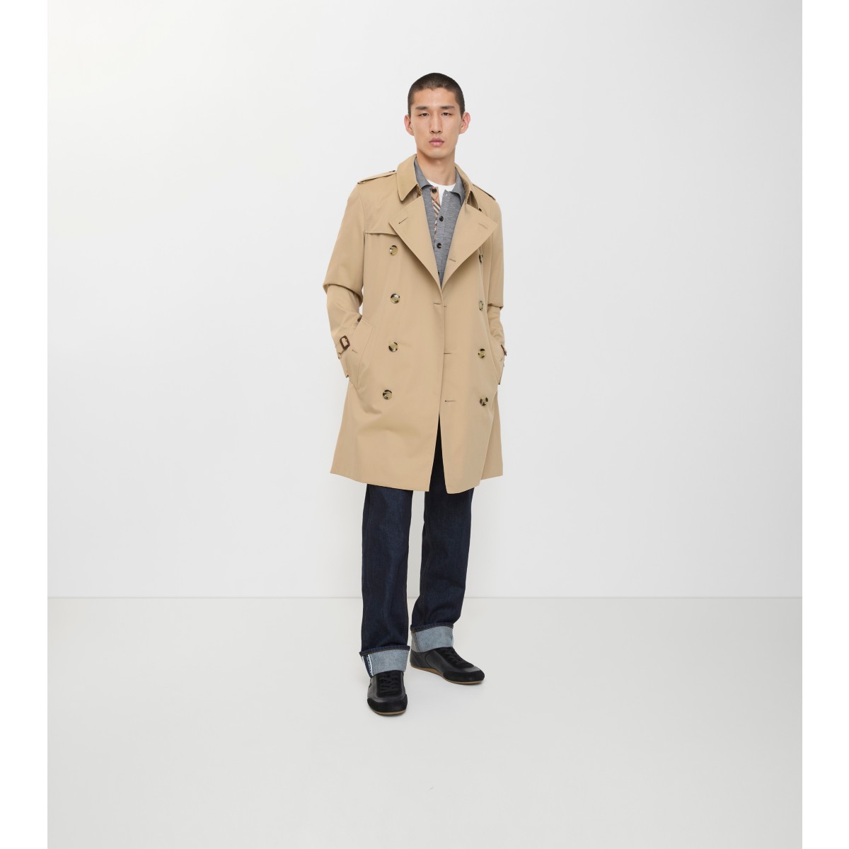  Check Mid-length Kensington Heritage Trench Coat