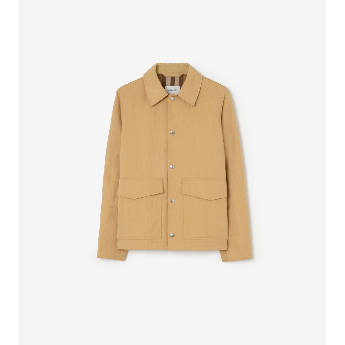  Check Nylon Cotton Overshirt