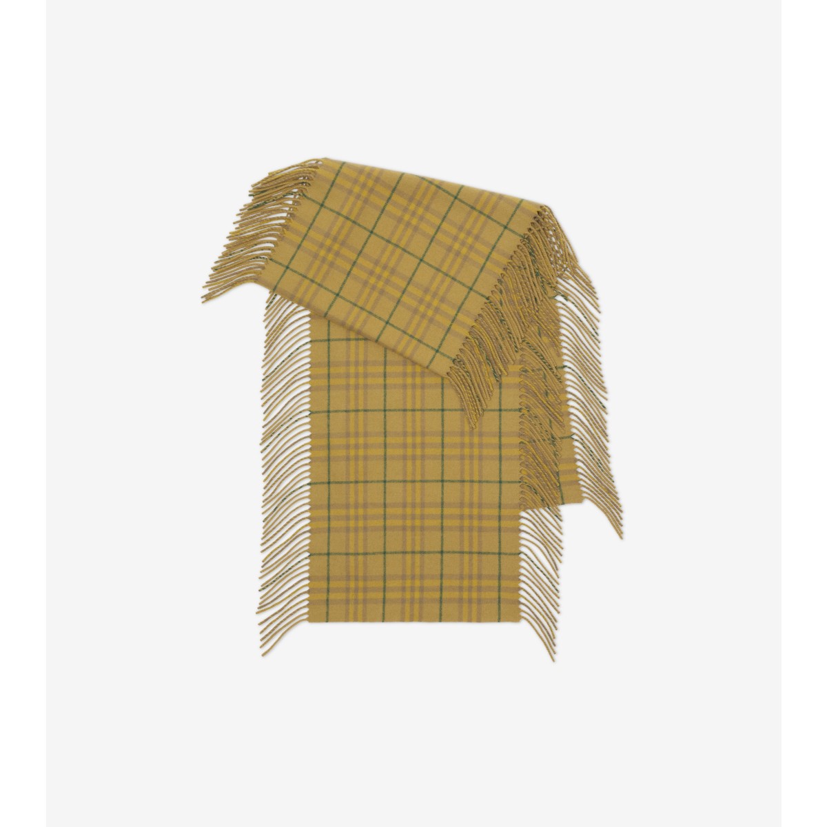 Burberry Check Cashmere Happy Scarf In Gold
