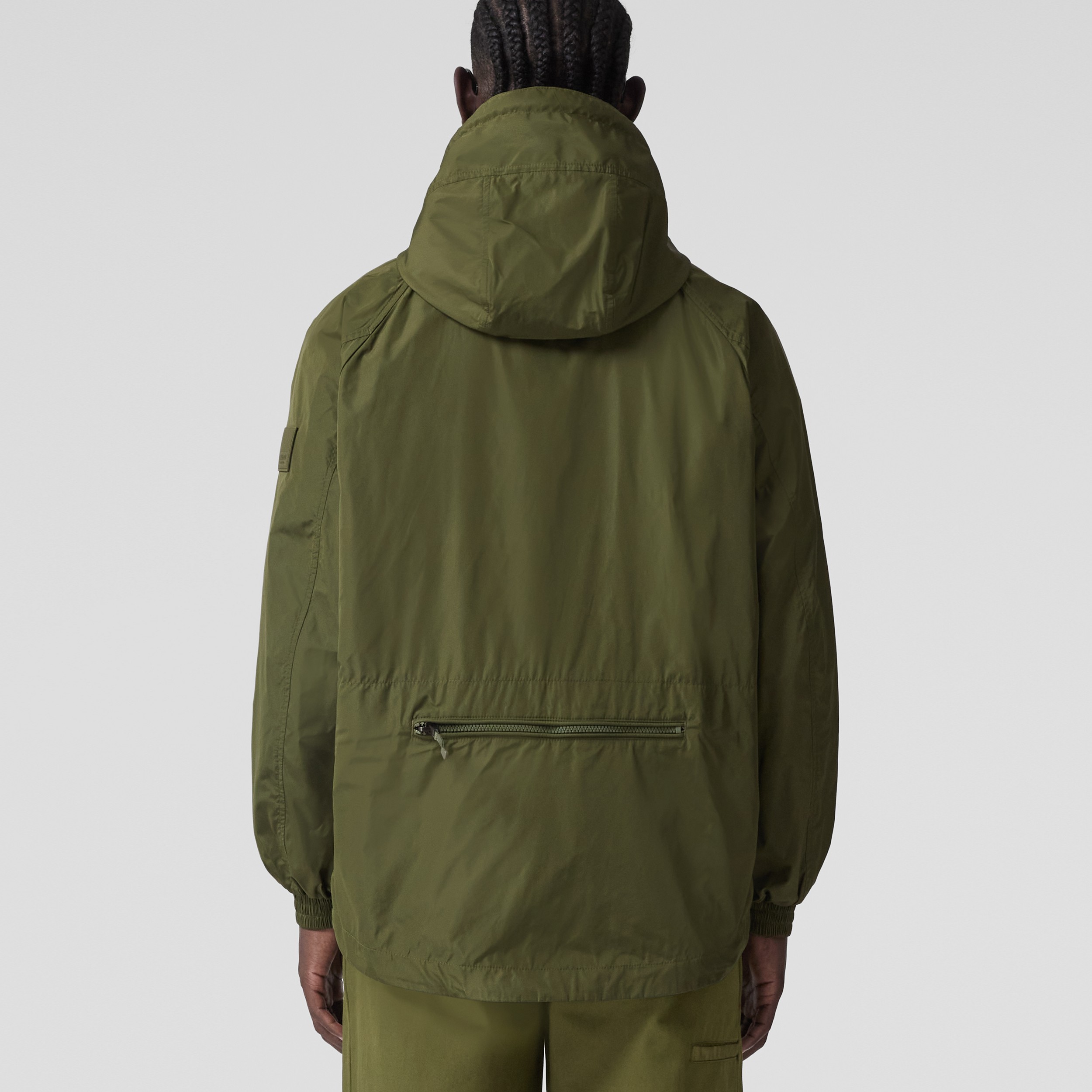 Logo Detail Packaway Nylon Hooded Jacket in Olive - Men | Burberry® Official - 3