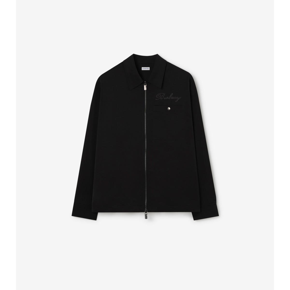  Embroidered Nylon Zip Overshirt