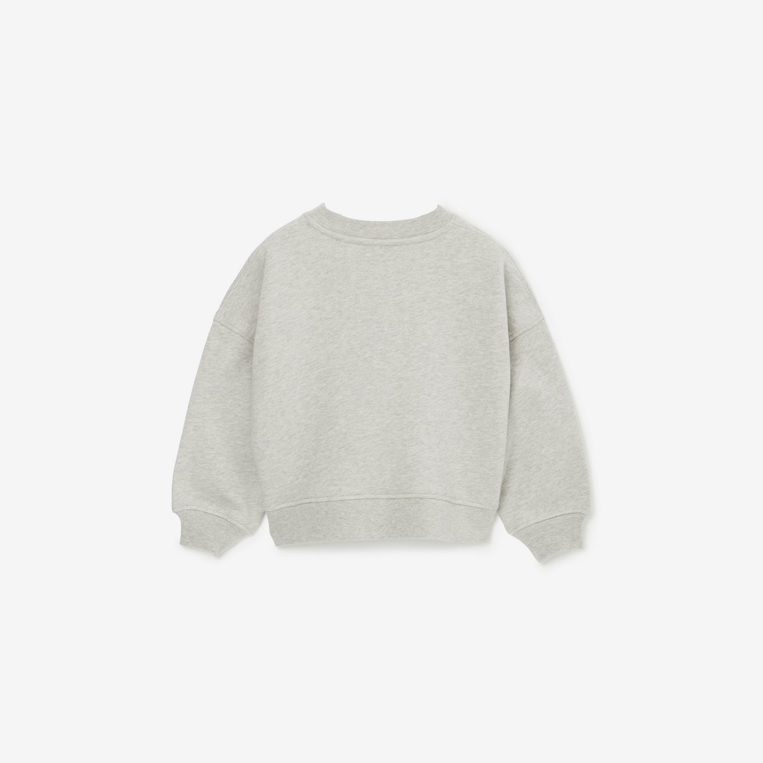 College Graphic Cotton Sweatshirt in Deep Dove Grey Melange | Burberry® Official