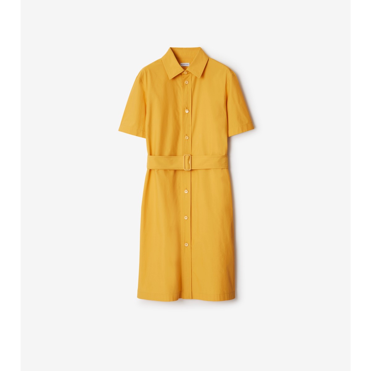 Burberry Embroidered-motif Cotton-blend Dress In Sunflower