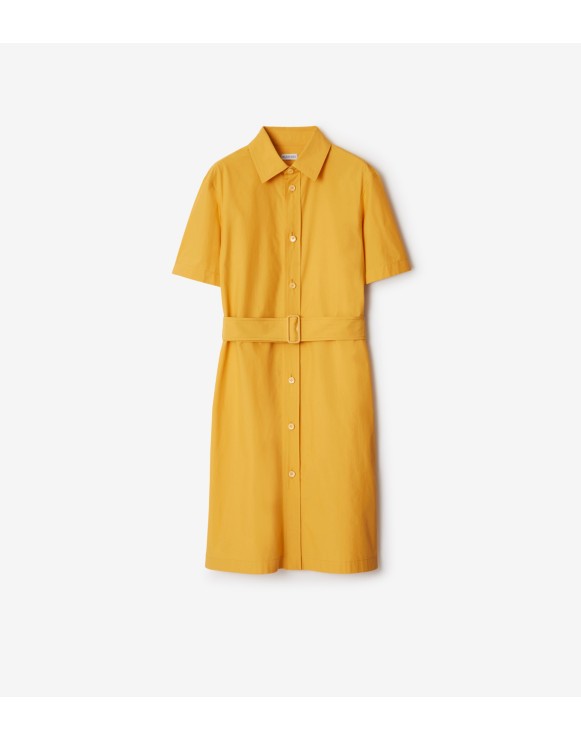 Cotton Blend Shirt Dress