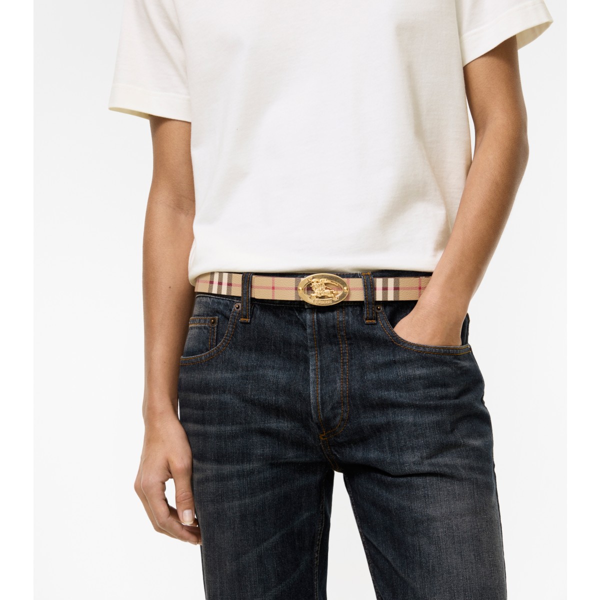  Check Reversible Knight Stamp Belt