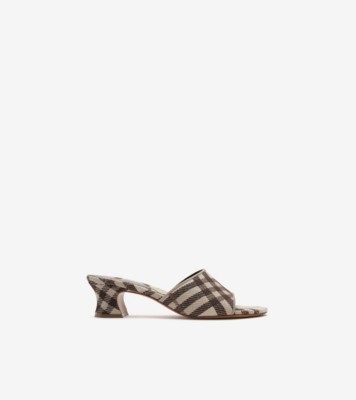 Check Sloane Mules​ in Light beige - Women | Burberry® Official