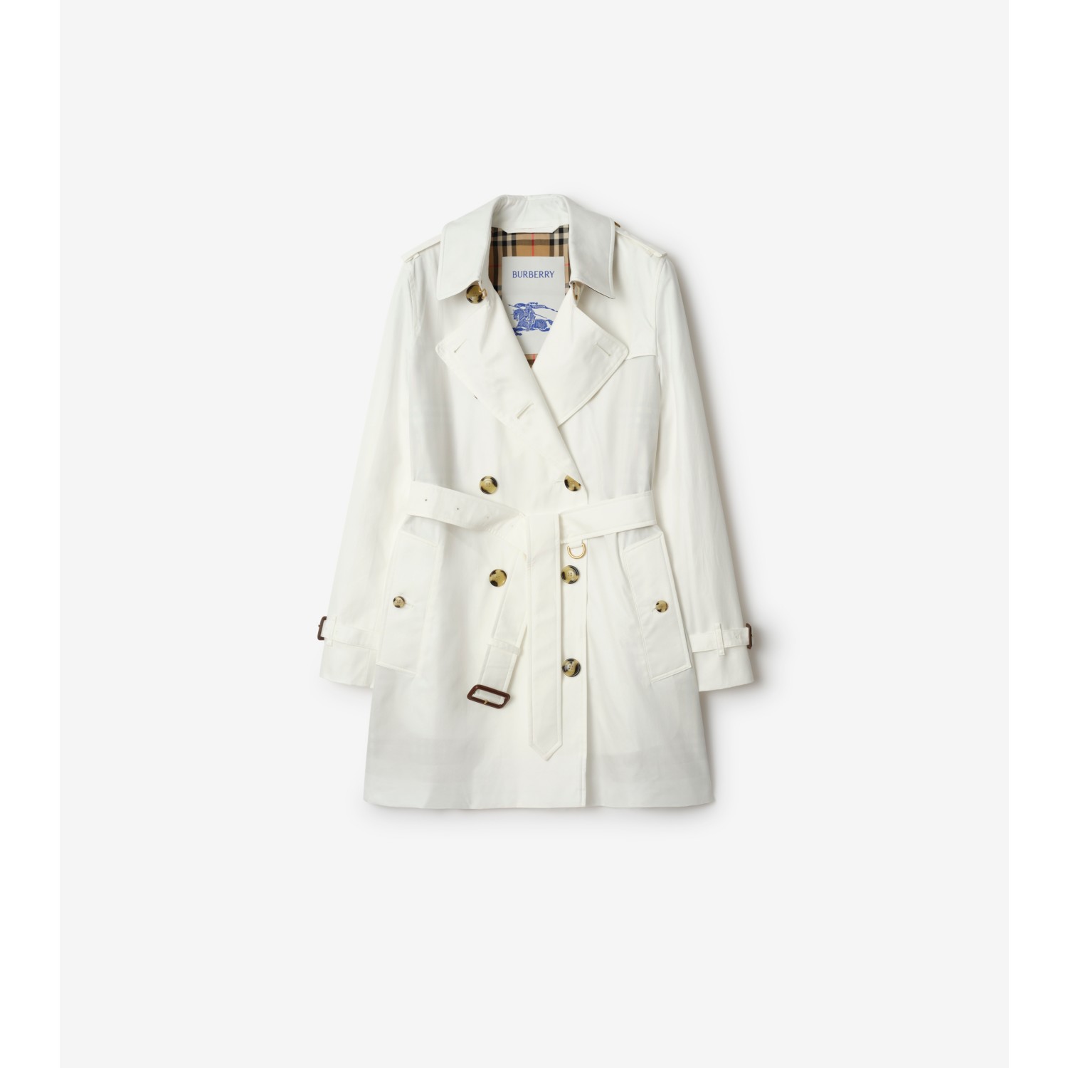 Short Tropical Gabardine Kensington Trench Coat