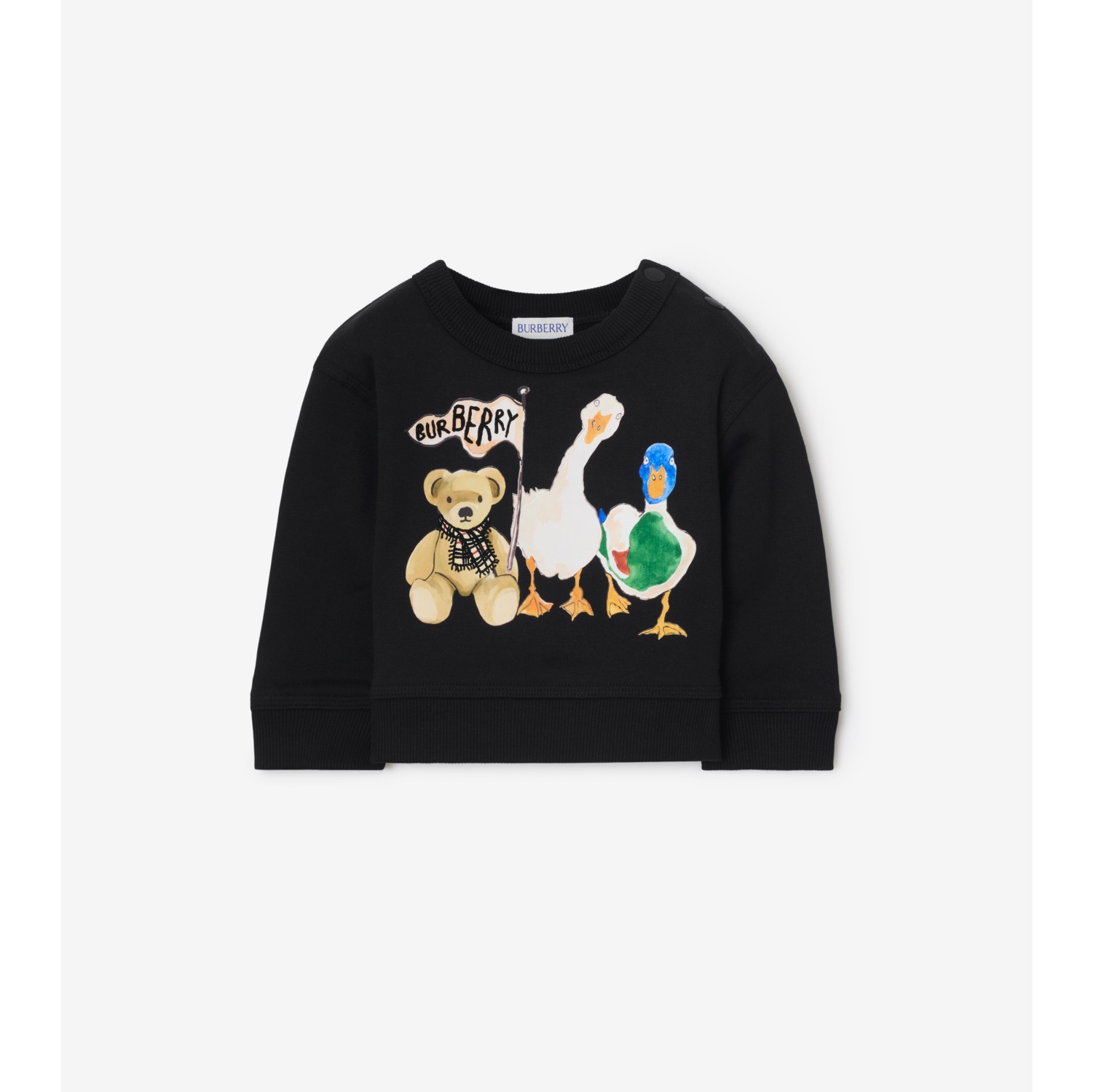 Thomas Bear and Friends Cotton Sweatshirt in Black | Burberry® Official