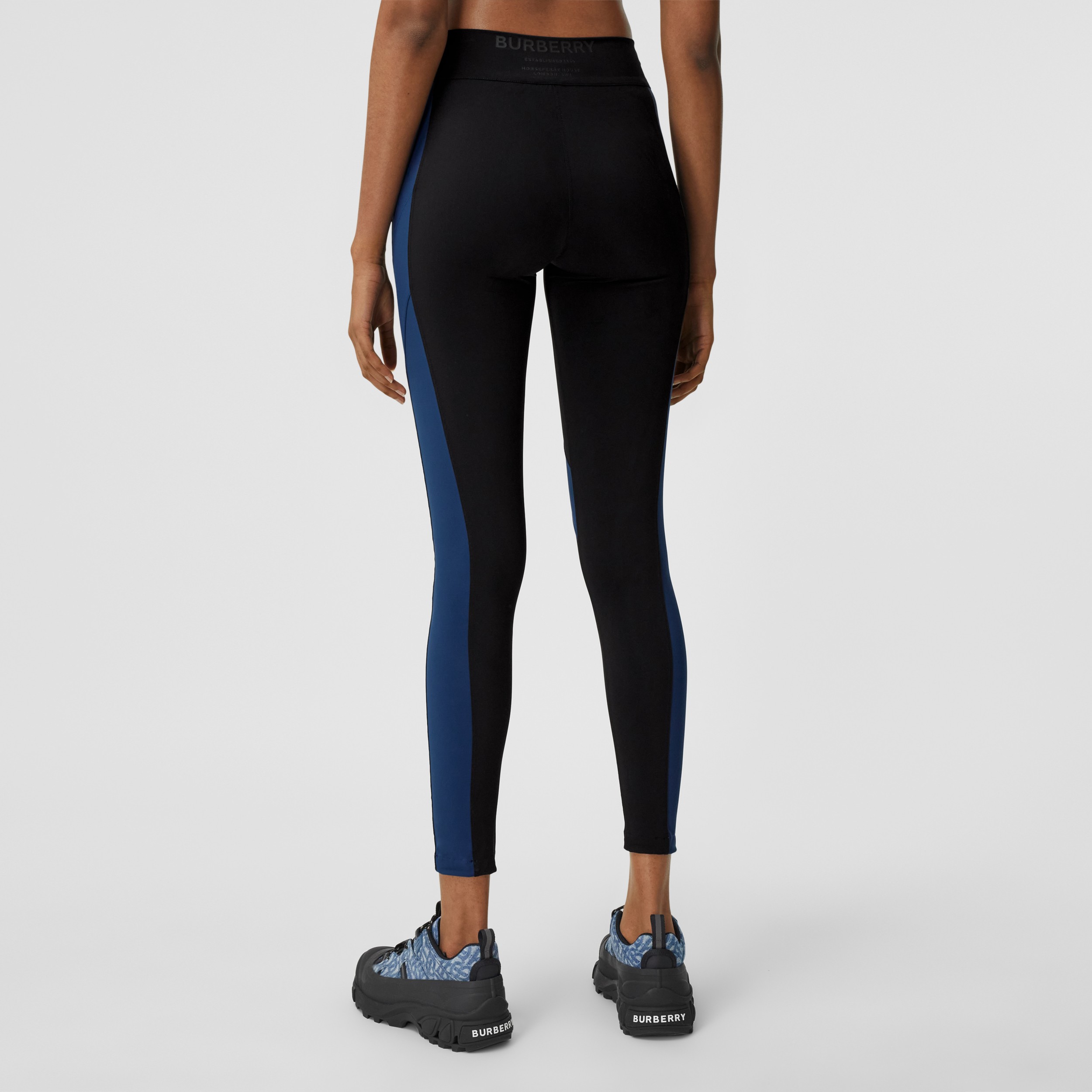 Two-tone Stretch Jersey Leggings in Black - Women | Burberry United States