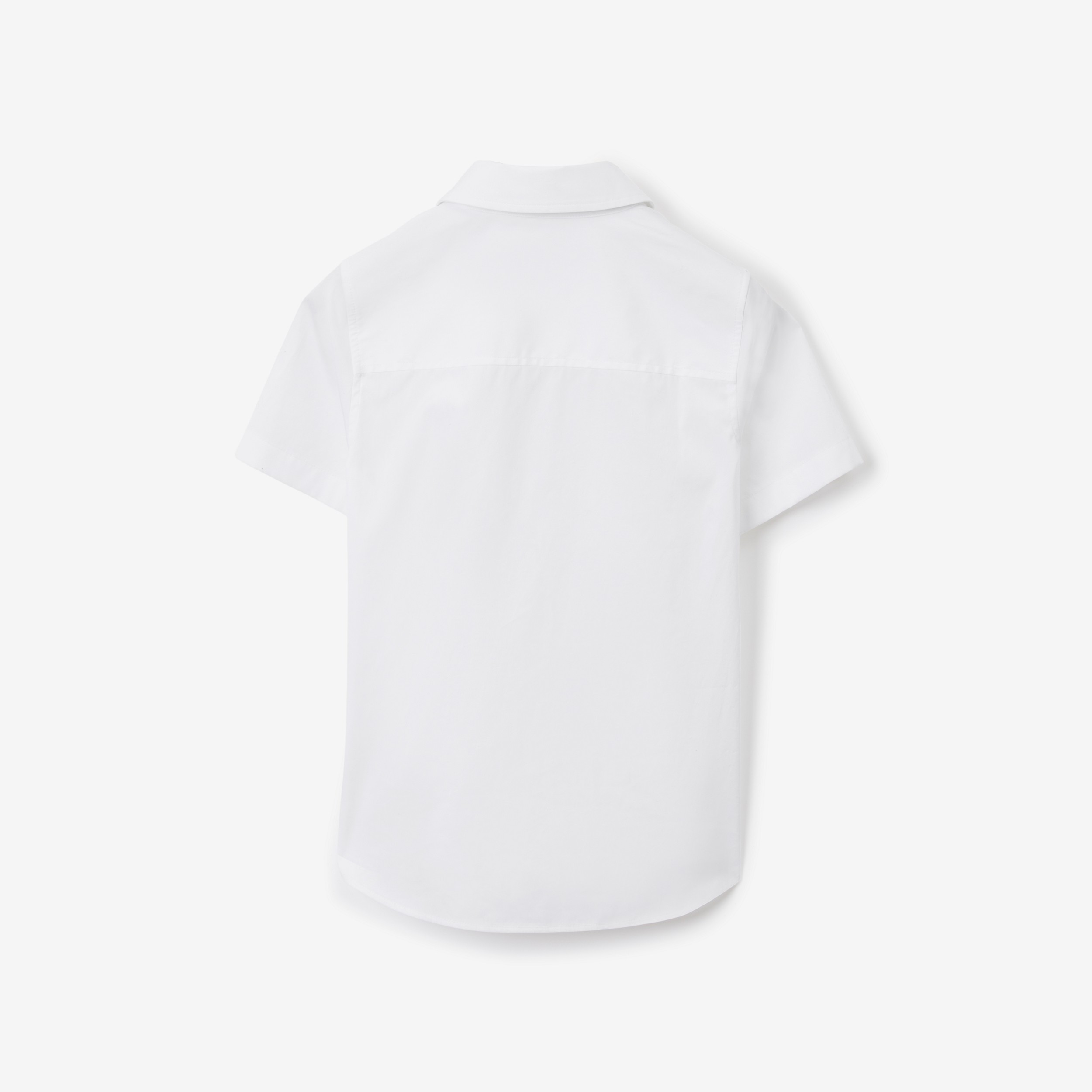 马术骑士装饰弹力棉质衬衫 (白色) | Burberry® 博柏利官网 - 2
