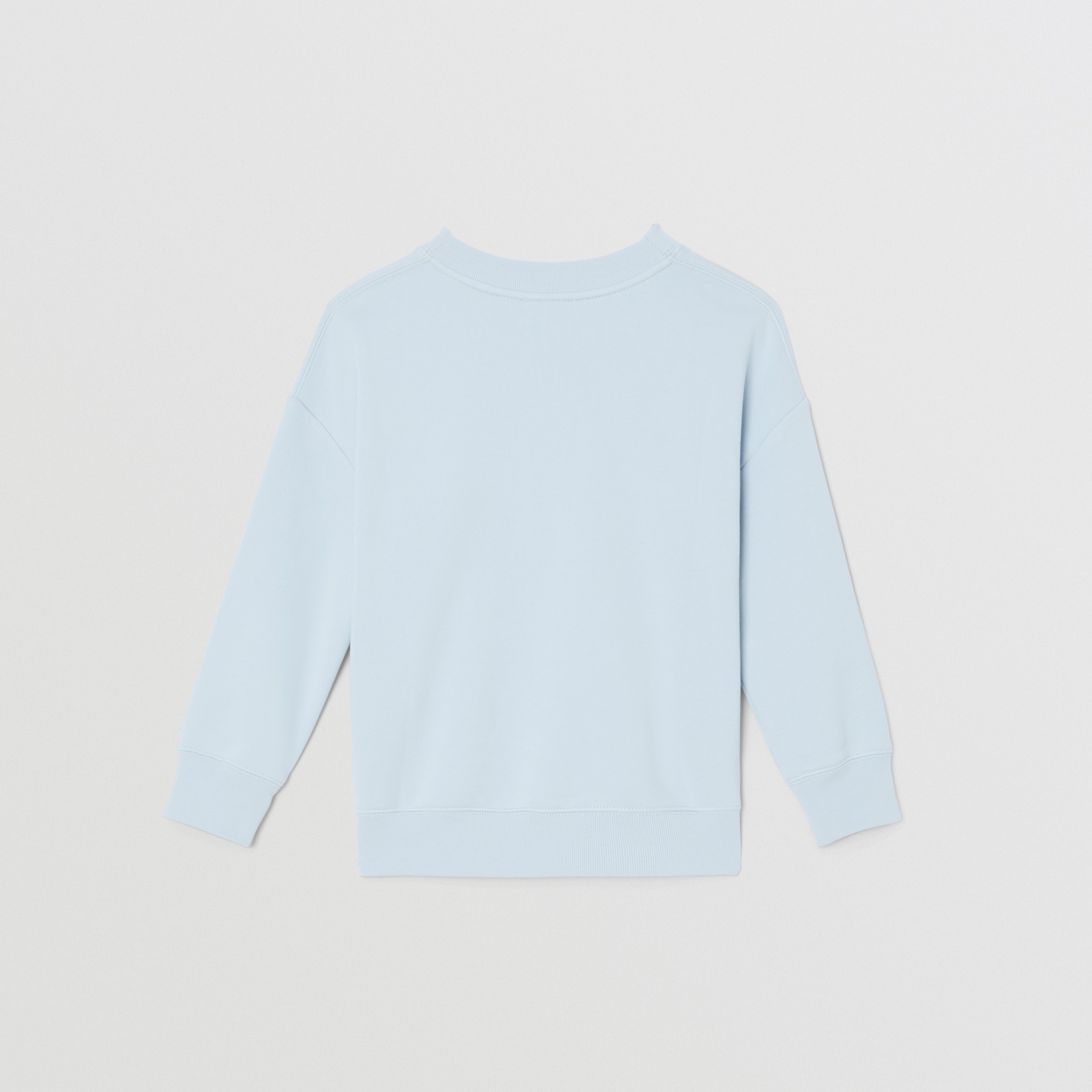 Sweat-shirt en coton avec logo brodé (Bleu Glacé) | Site officiel Burberry® - 3