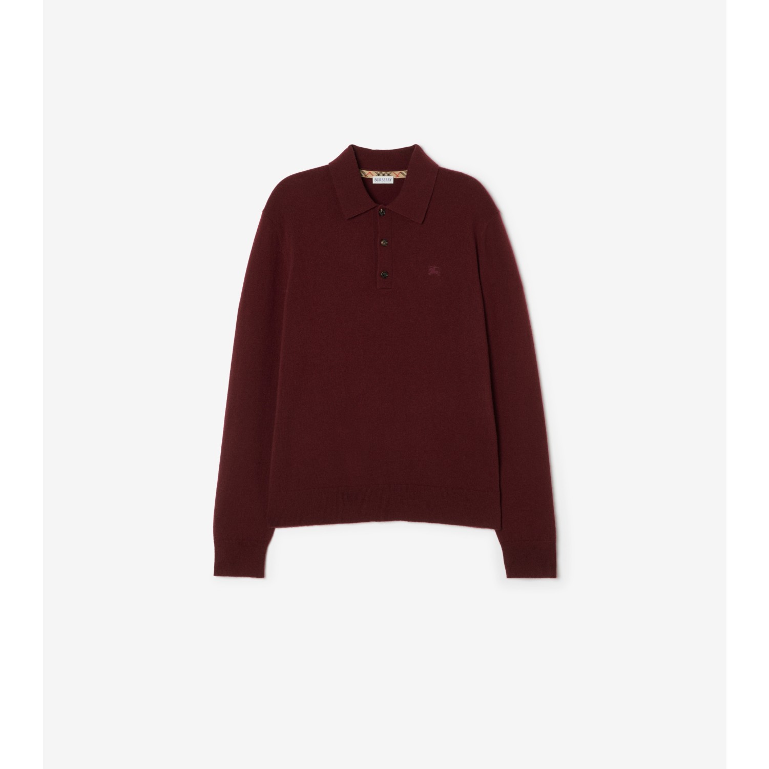 Long-sleeve Cashmere Blend Polo Shirt