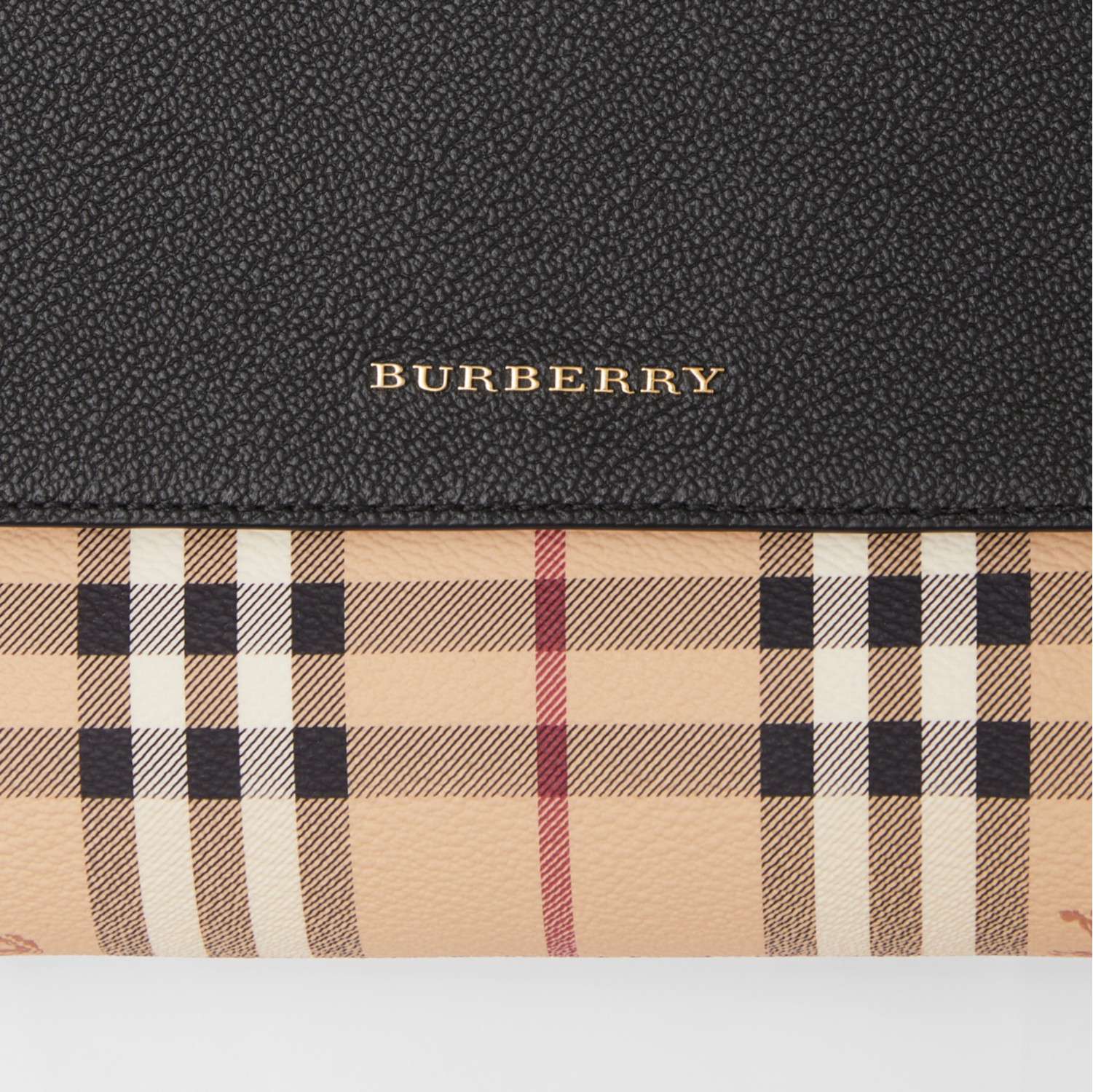 Burberry Card Holder - Vintage Check E-Canvas And Leather Case