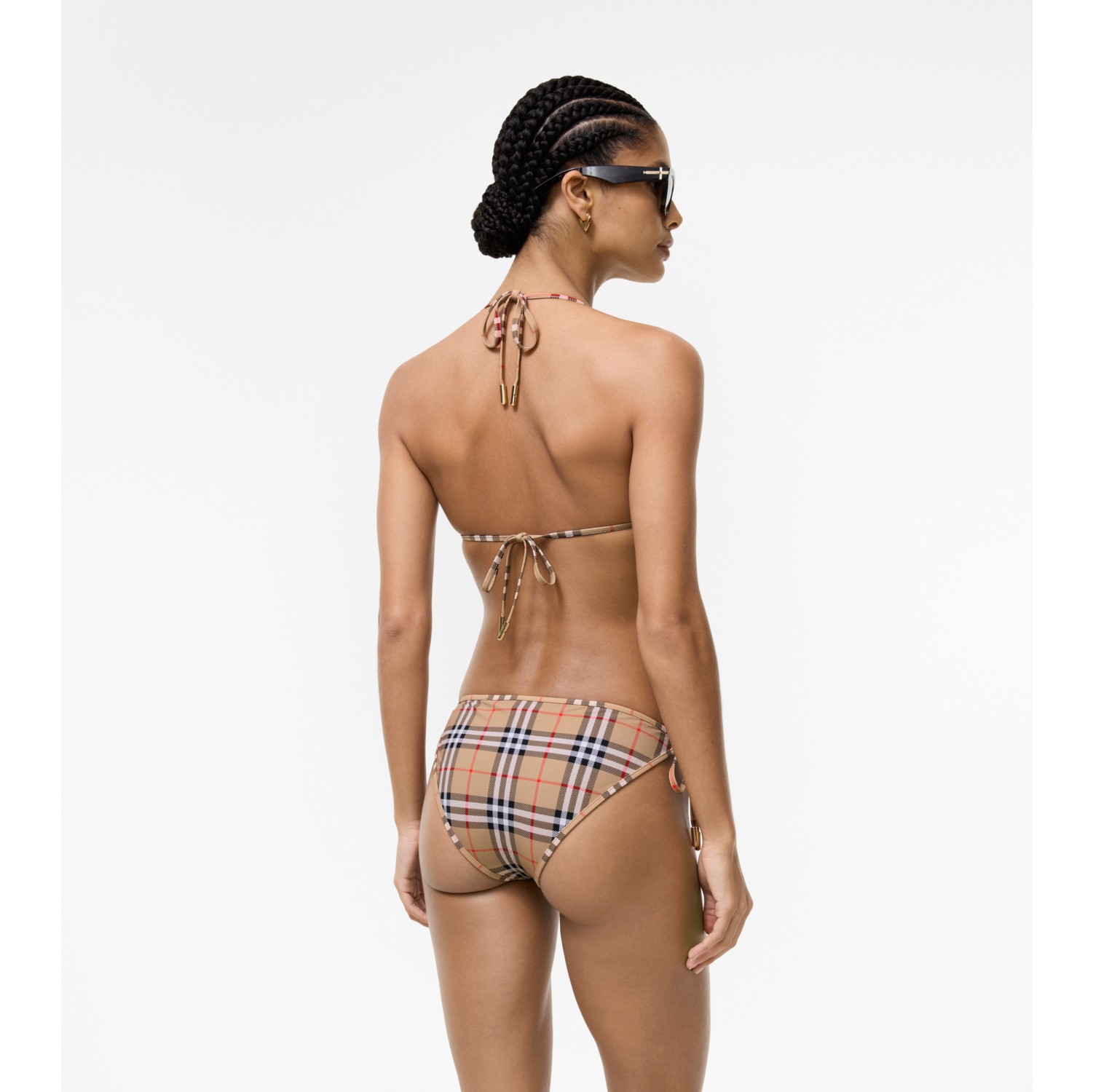 Check Triangle Bikini in Archive beige Yellow - Women, Nylon