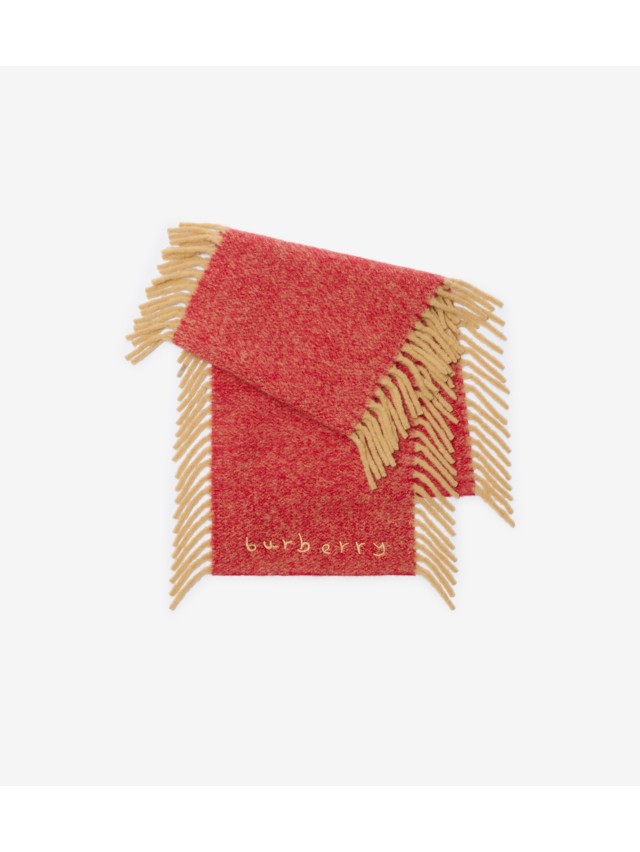 Alpaca Wool Blend Happy Scarf in Bow pink/jam pink | Burberry® Official