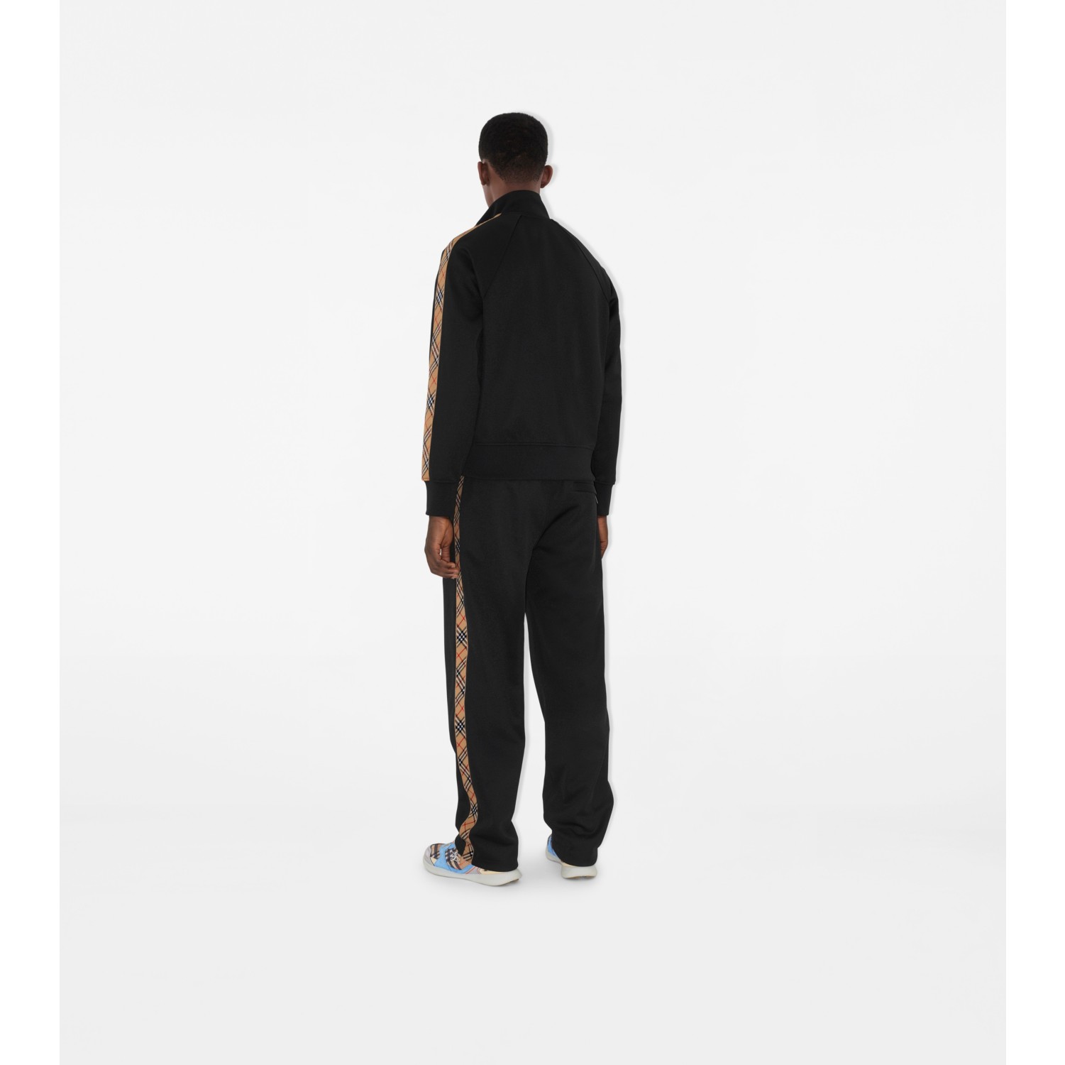 Pantalon de survêtement en coton mélangé Check