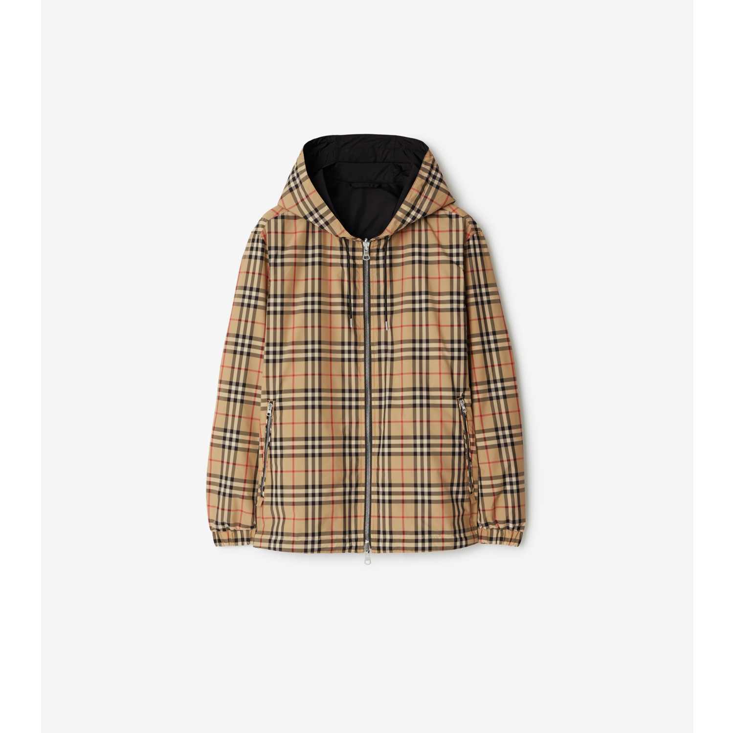 リバーシブル チェック ジャケット (アーカイブベージュ) - メンズ | Burberry®公式サイト