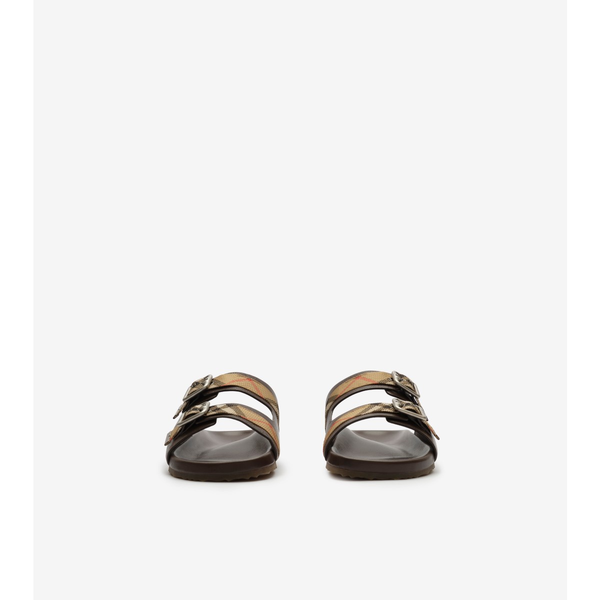  Check Leather Urchin Sandals
