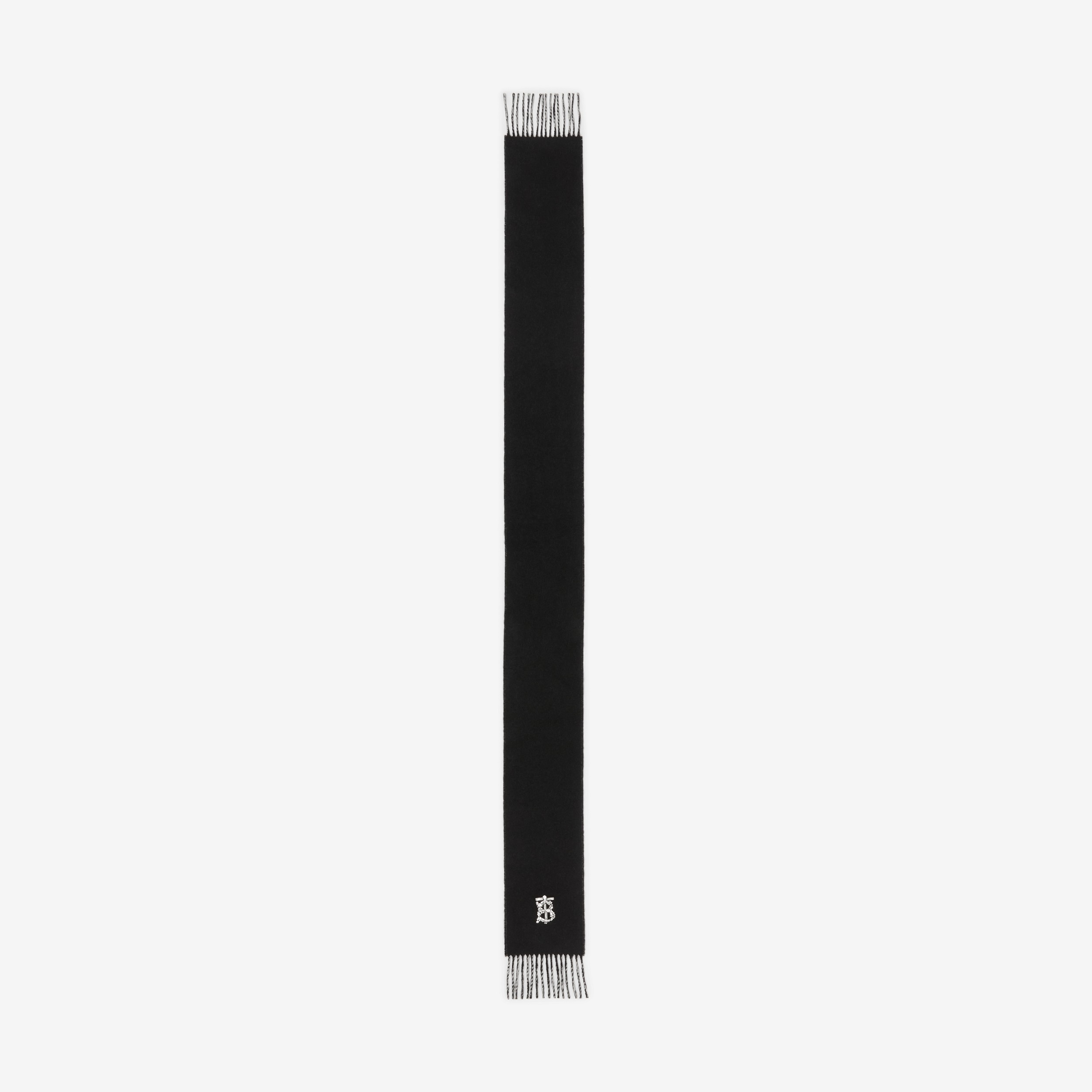 クリスタルモノグラム カシミア リバーシブル スカーフ (ブラック／ペールグレー) | Burberry®公式サイト - 2