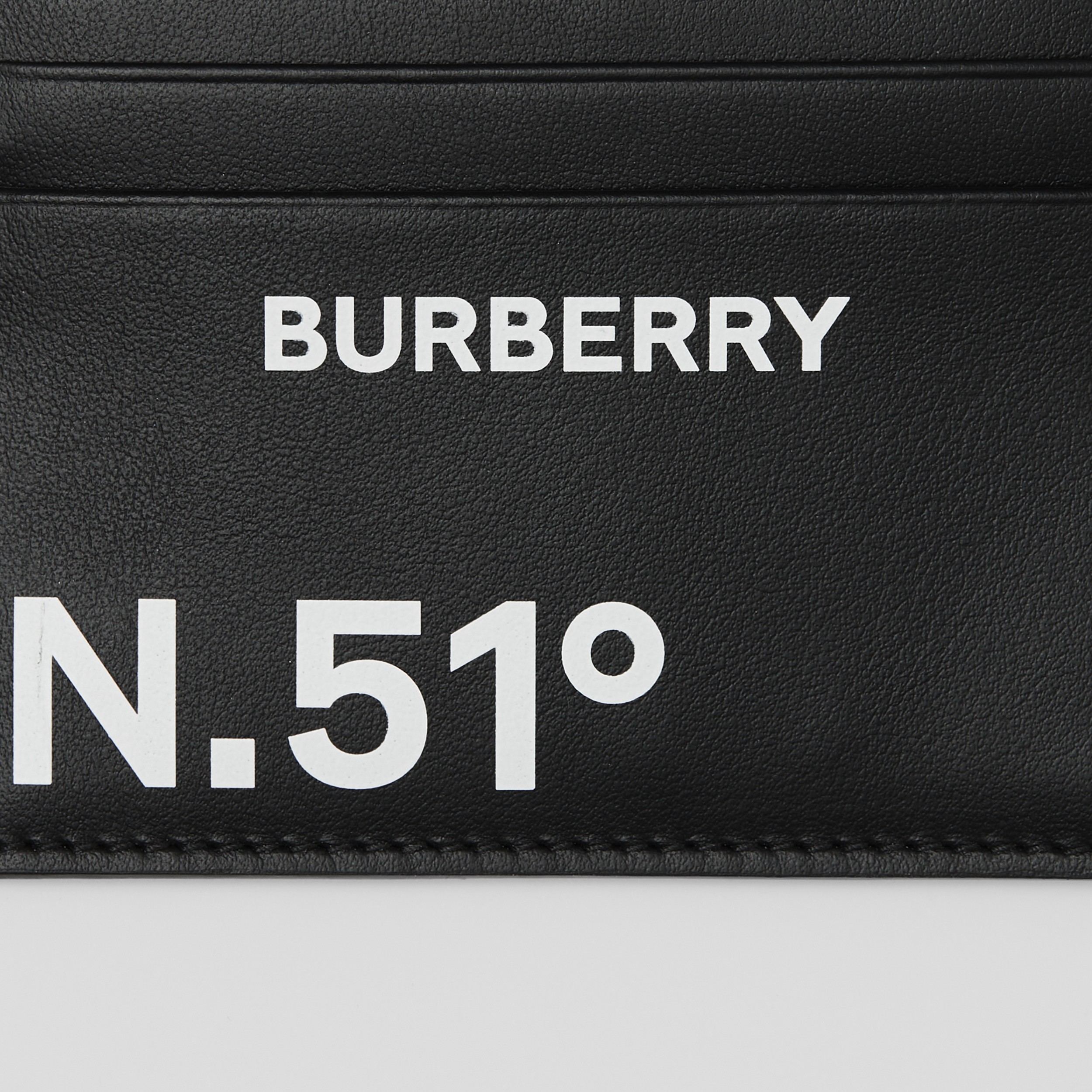 Coordinates Print​ Leather Card Case in Black - Men | Burberry® Official - 2