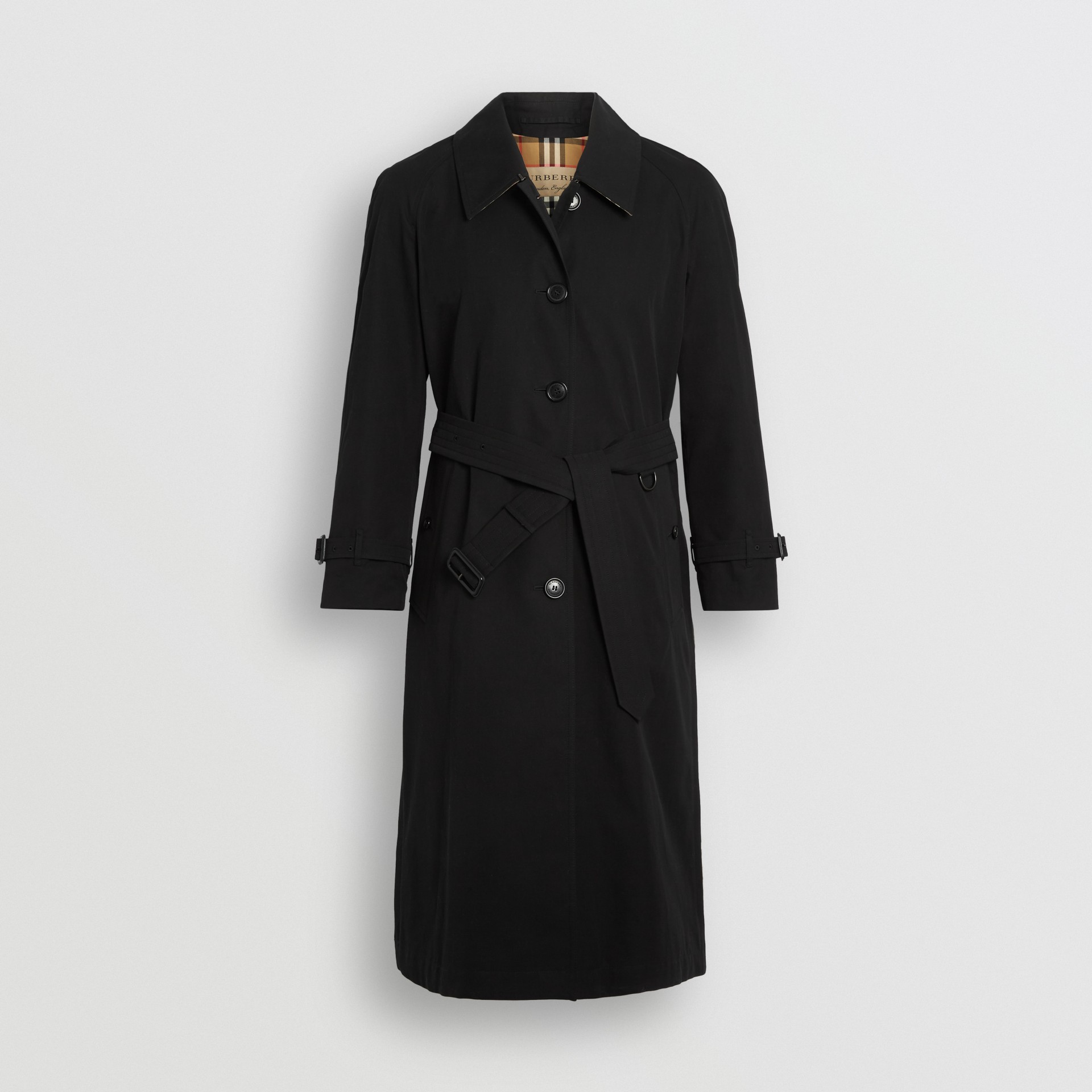 Sideslit Tropical Gabardine Trench Coat in Black Women Burberry