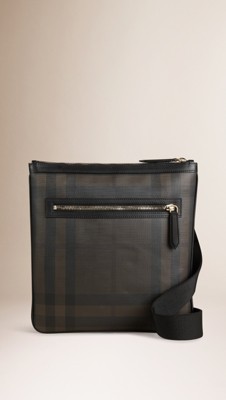 Leather Trim London Check Crossbody Bag