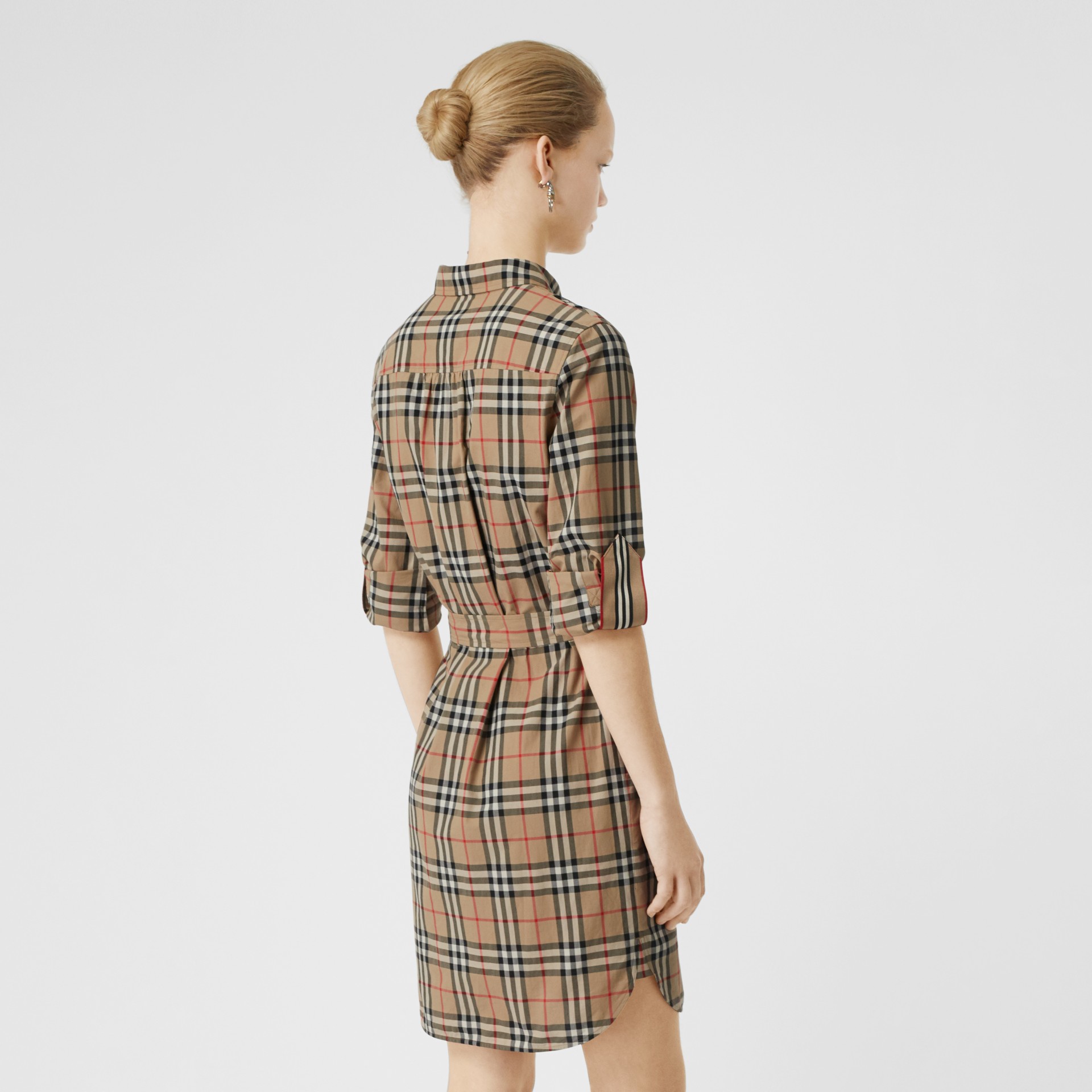 burberry vintage check shirt dress