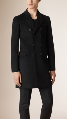 Double-Breasted Unlined Cashmere Wool Coat