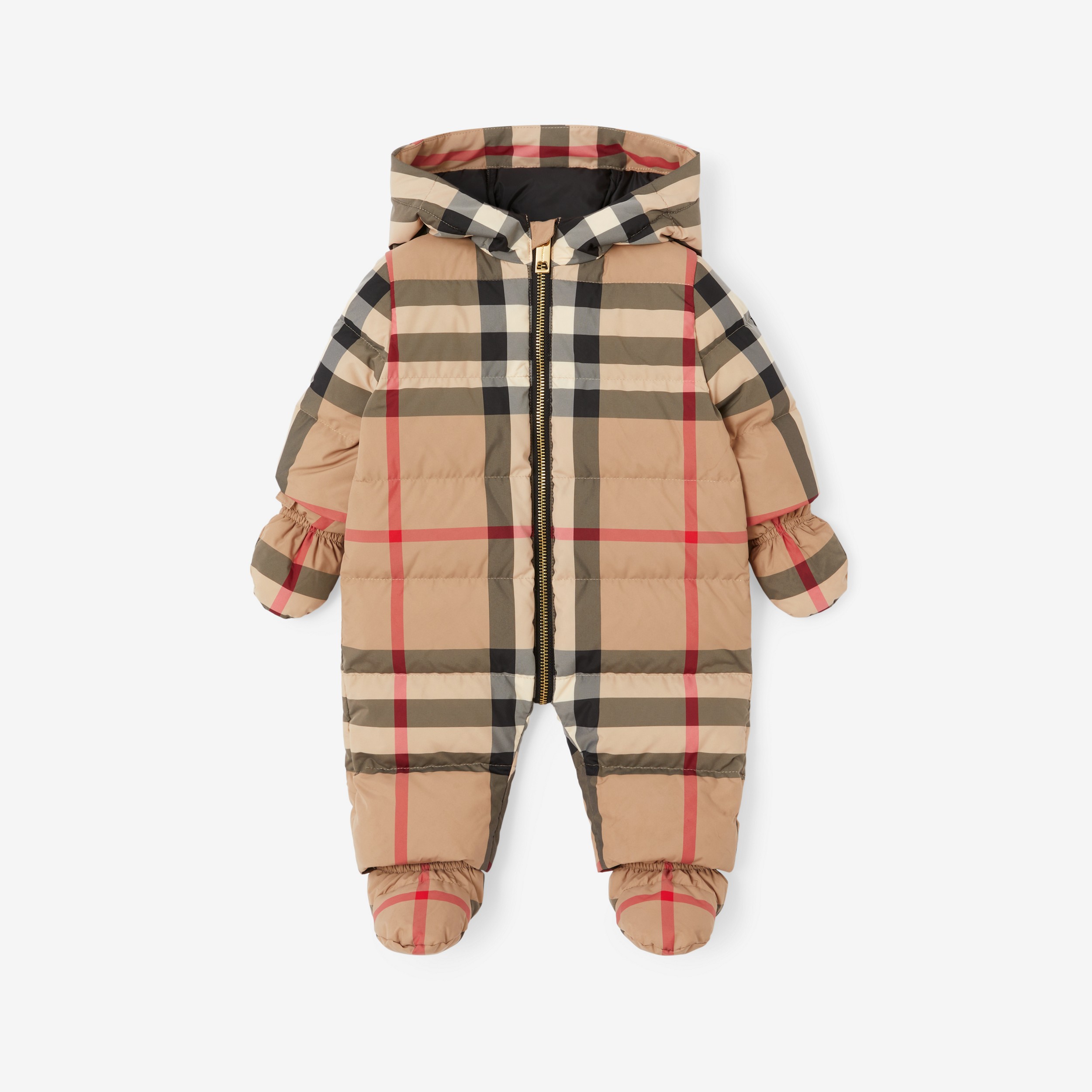 Check Puffer Suit in Archive Beige - Children | Burberry® Official - 1