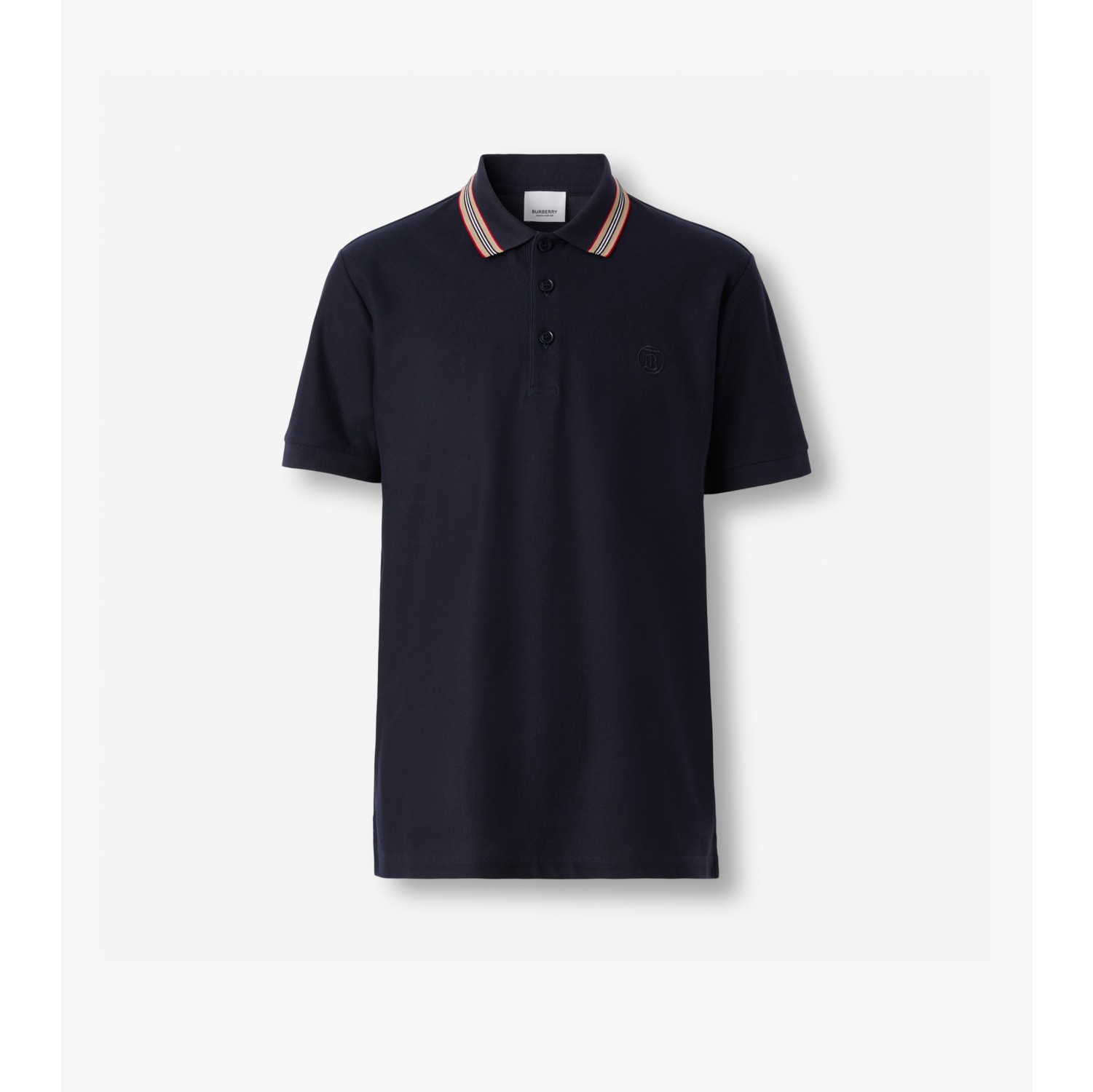 Cotton Polo Shirt in Coal blue - Men | Burberry® Official