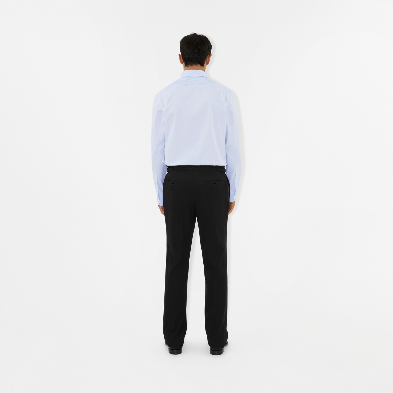 Camicia dalla vestibilità slim in cotone con EKD e monogramma (Blu) - Uomo | Sito ufficiale Burberry®