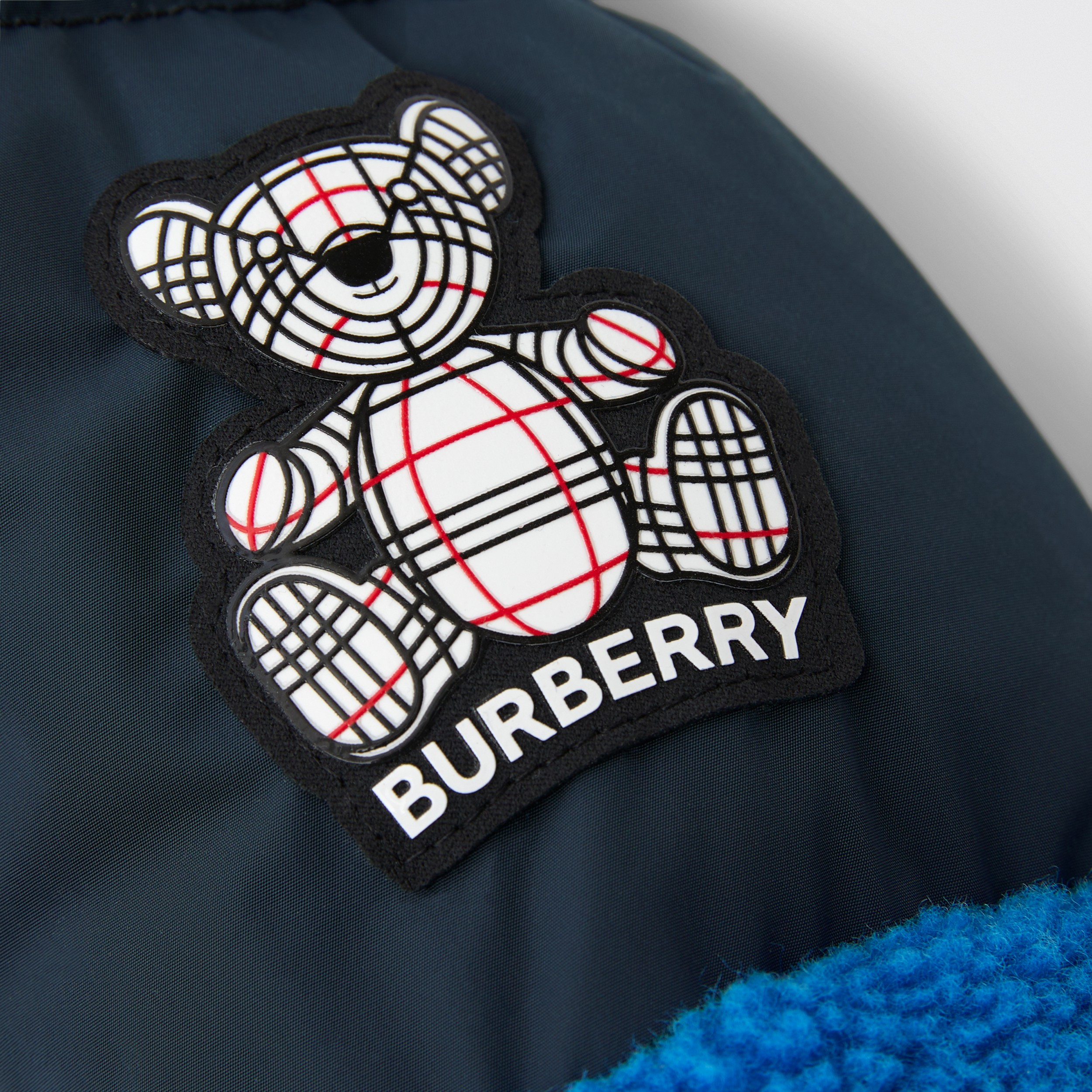 Thomas Bear Appliqué Hooded Puffer Jacket in Midnight | Burberry® Official - 2