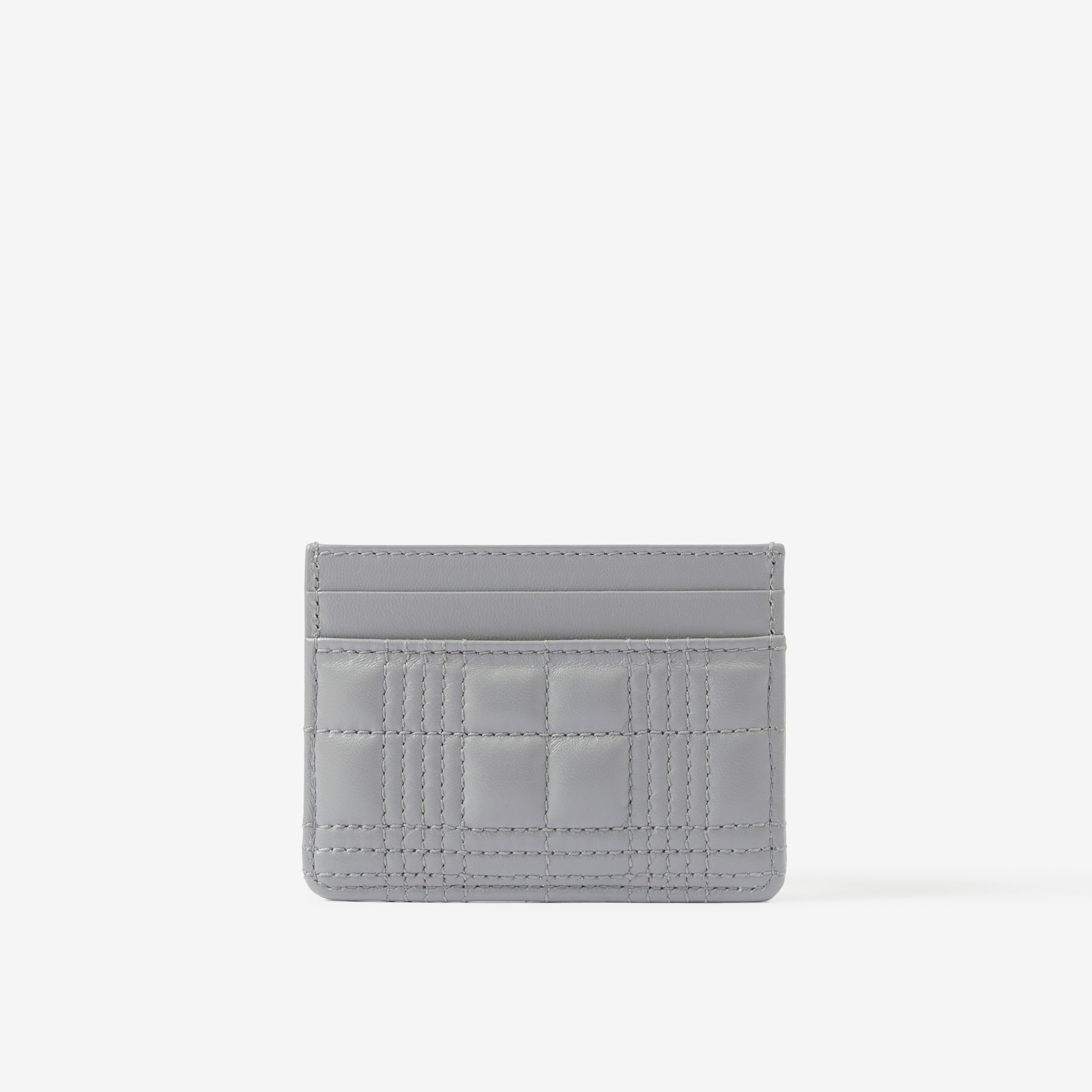 Quilted Leather Lola Card Case in Cloud Grey - Women | Burberry® Official - 3