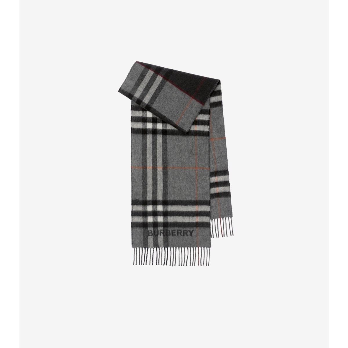  Check Contrast Cashmere Scarf