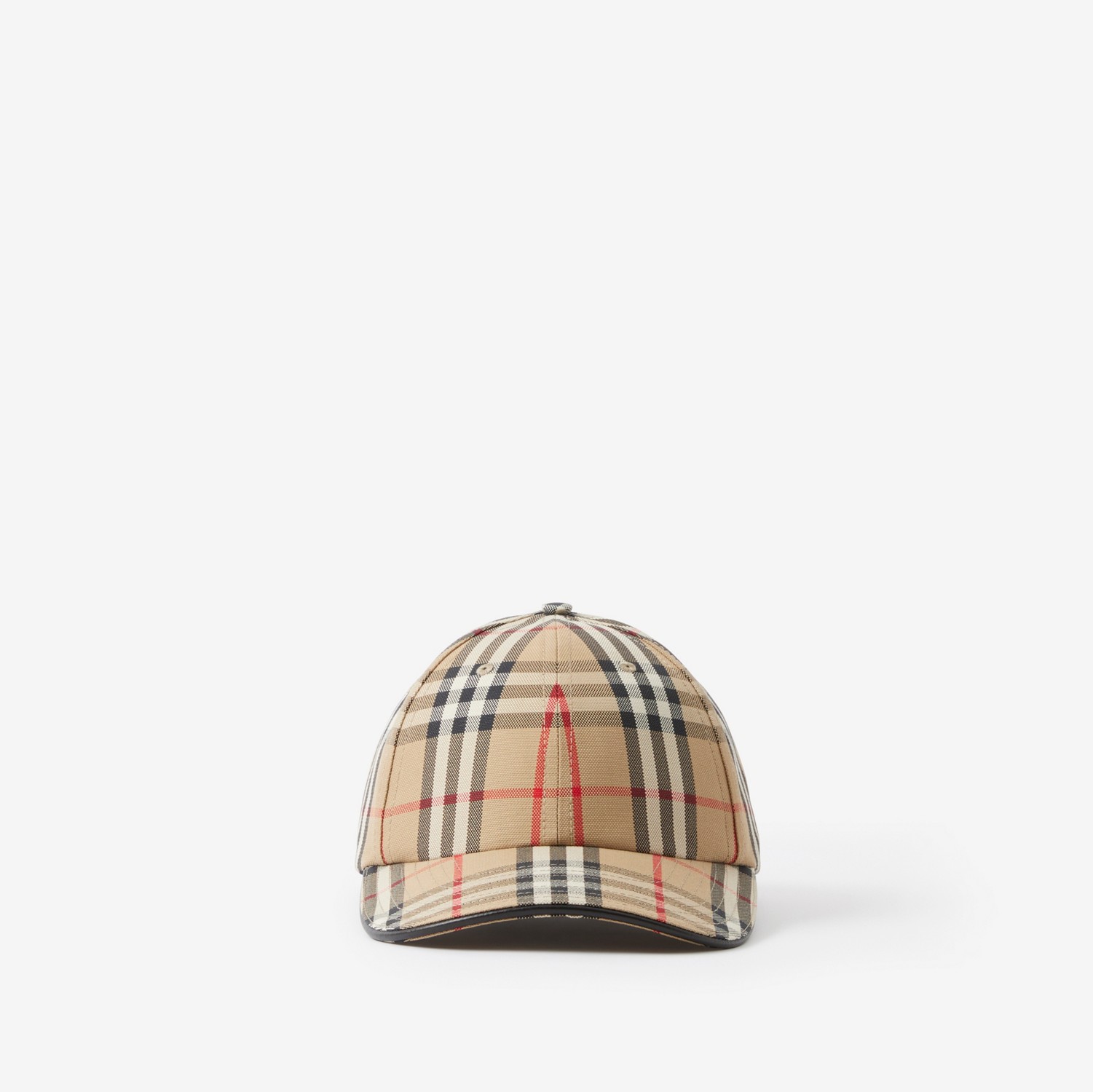 Embroidered Logo Vintage Check Cotton Baseball Cap in Archive Beige | Burberry® Official