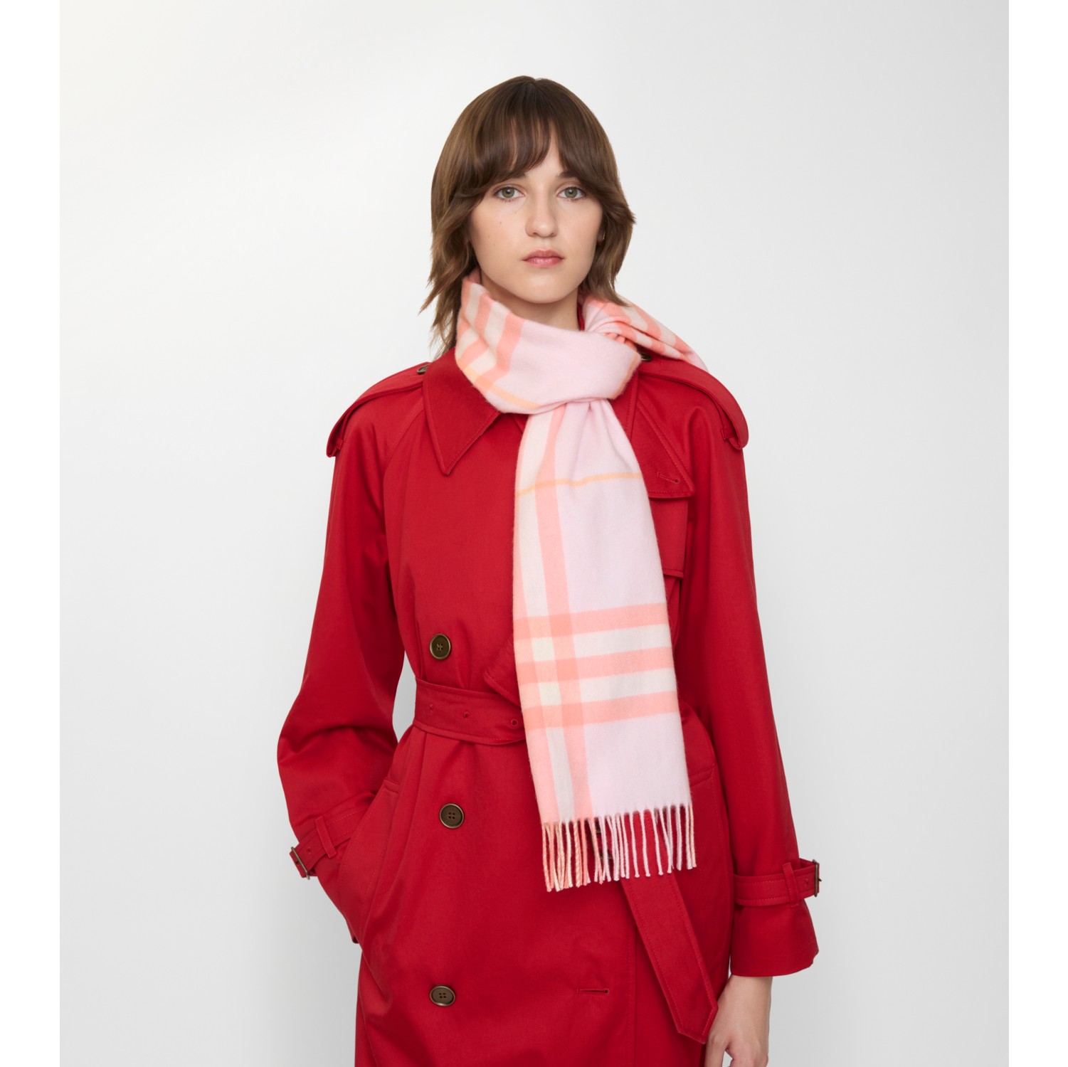 Check Cashmere Scarf