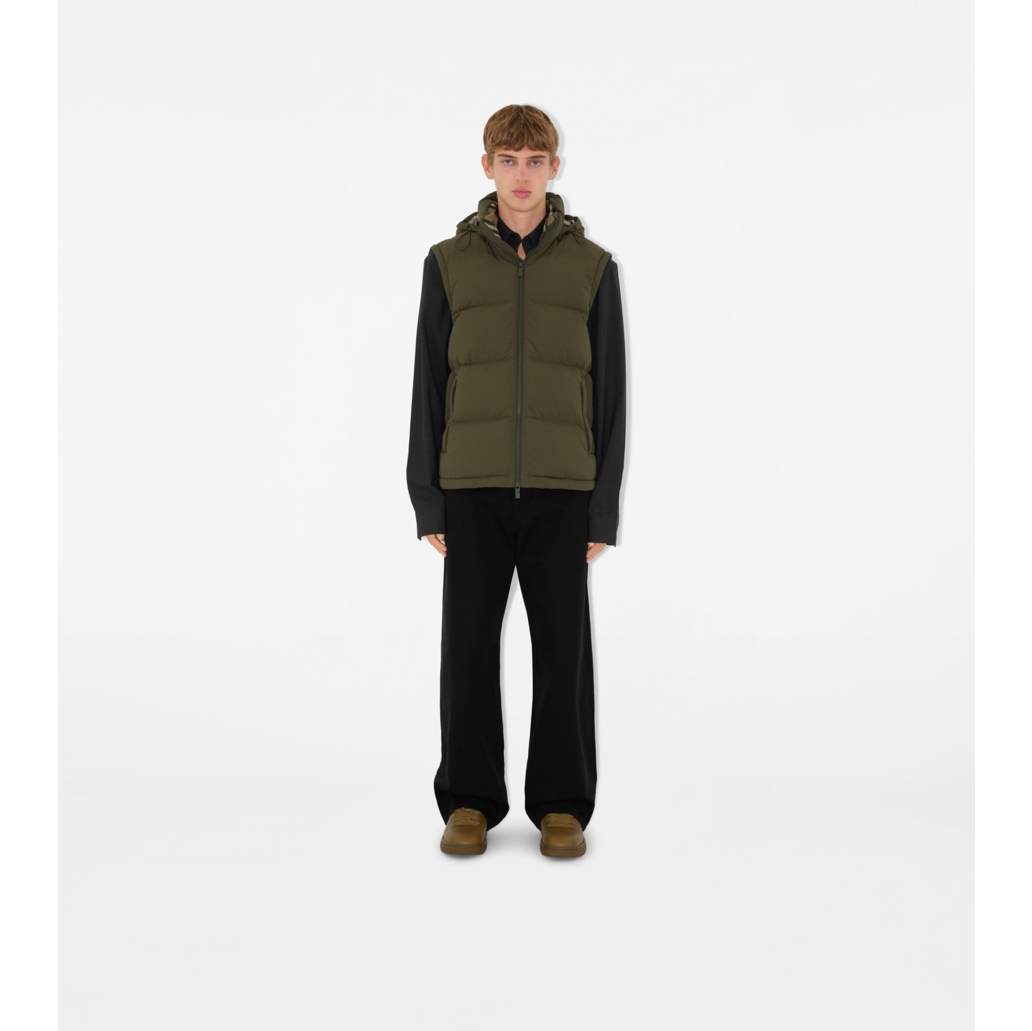 Detachable Sleeve Nylon Puffer Jacket