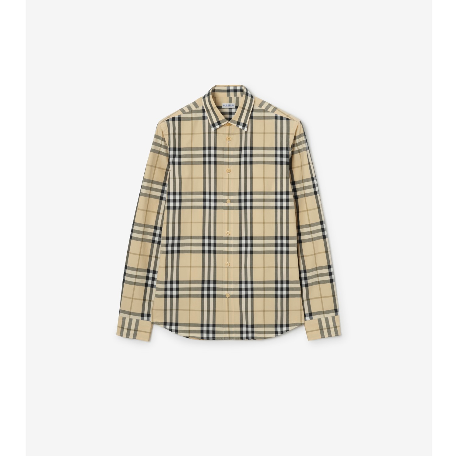 Camicia con vestibilità slim in cotone Check