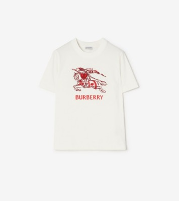 Burberry ハートナイト コットンTシャツ (チョークホワイト) - ウィメンズ | Burberry®公式サイト