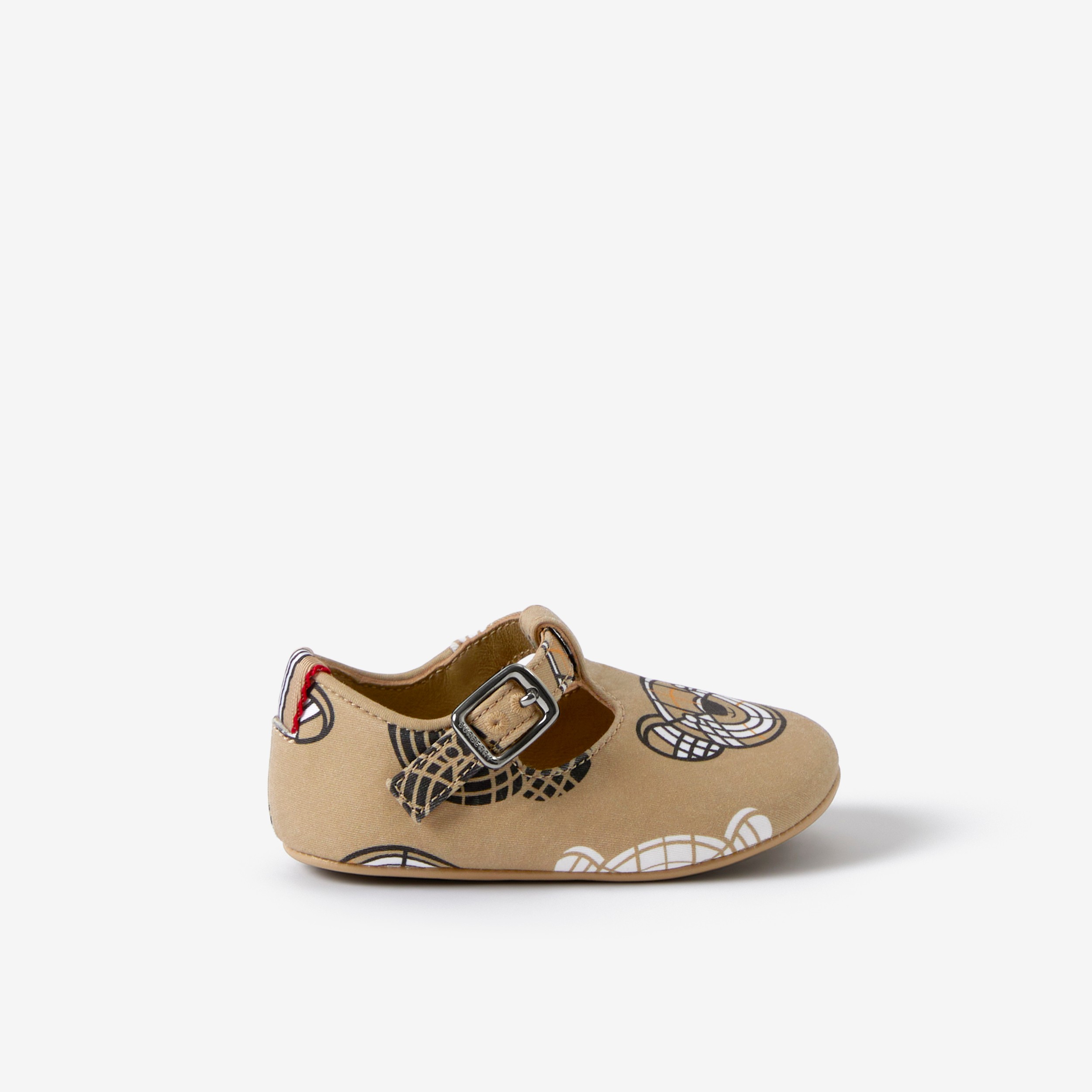Thomas Bear Print Cotton Gabardine Shoes in Archive Beige - Children | Burberry® Official - 1