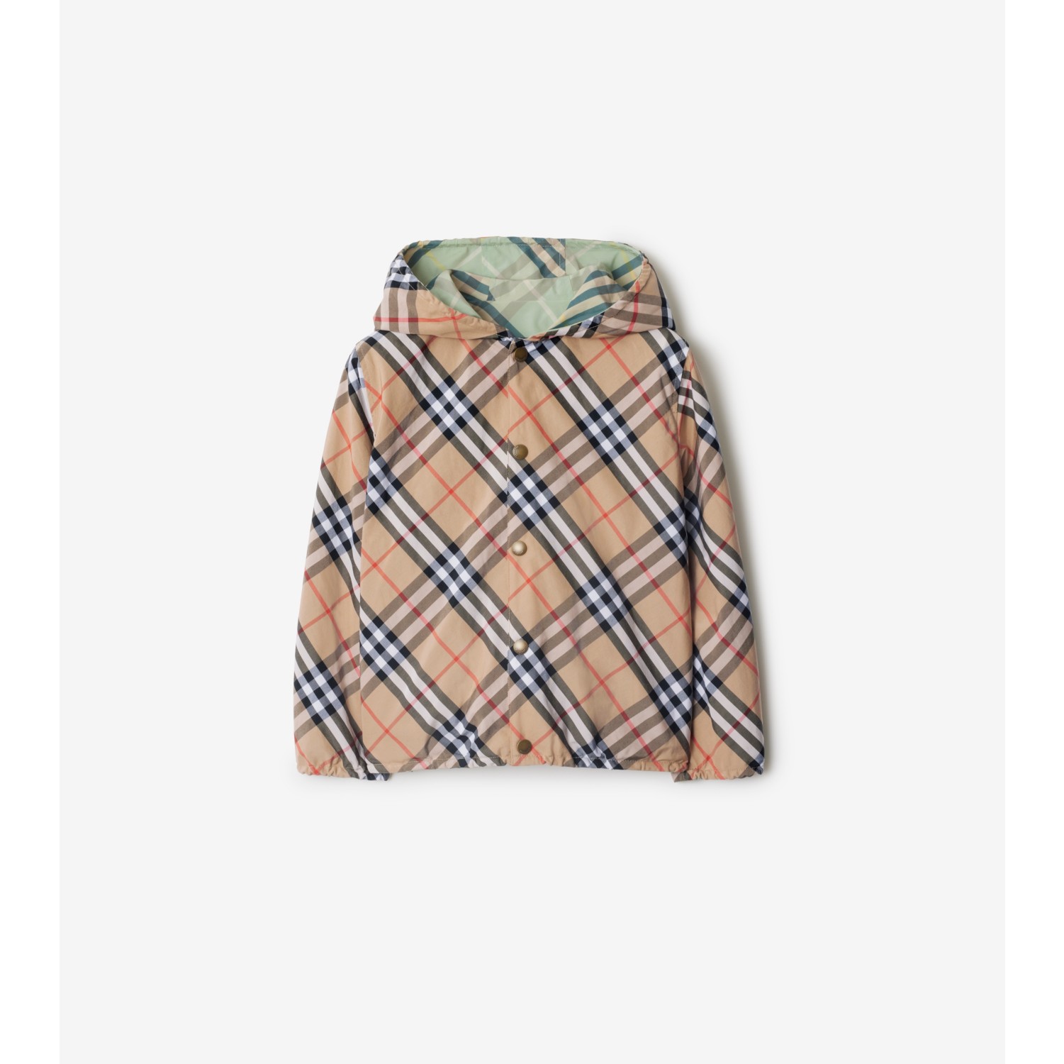 Reversible Check Cotton Blend Jacket