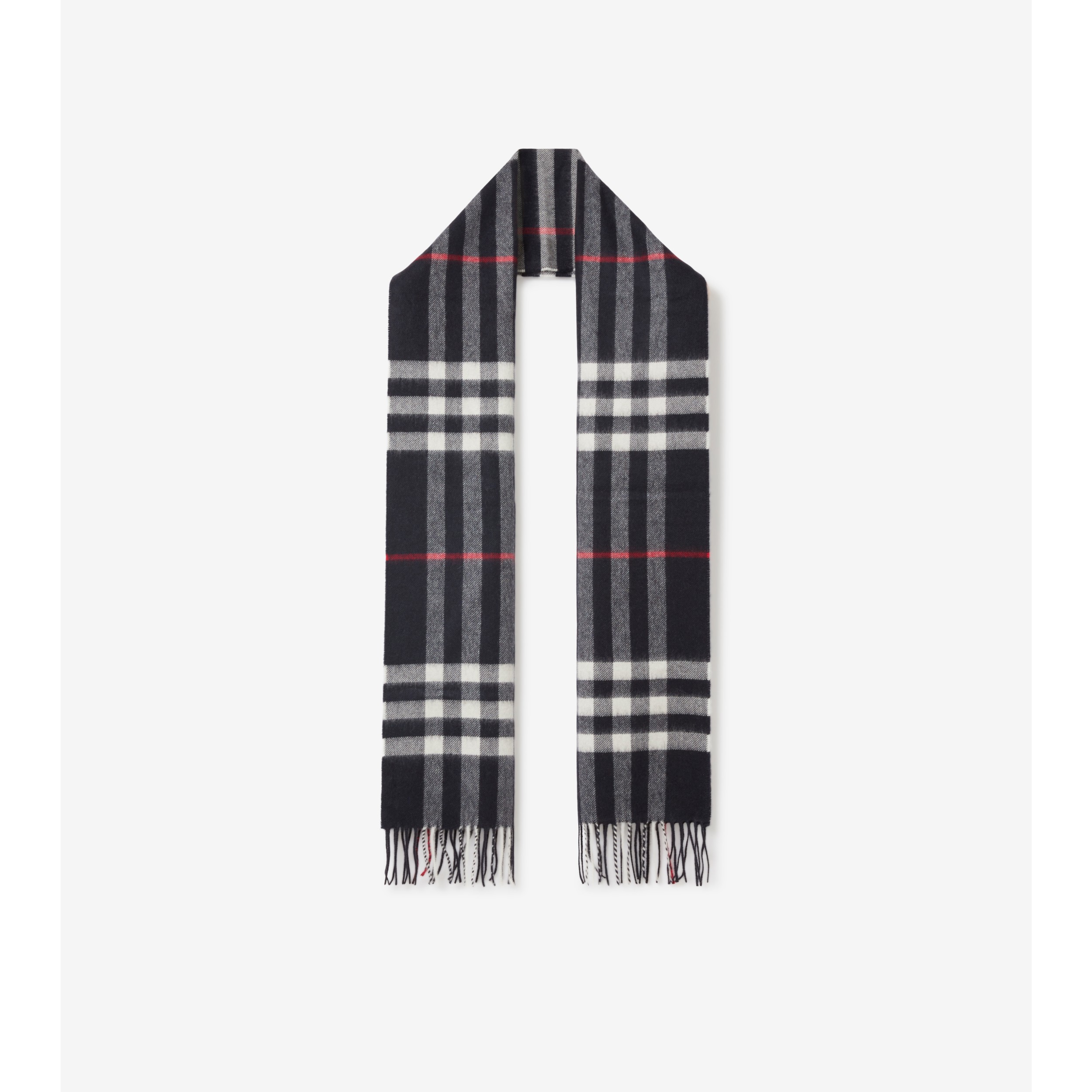 The Burberry Check Cashmere in Navy | Burberry® Official