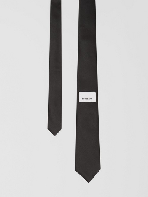 BURBERRY Classic Cut Logo Appliqué Silk Satin Tie