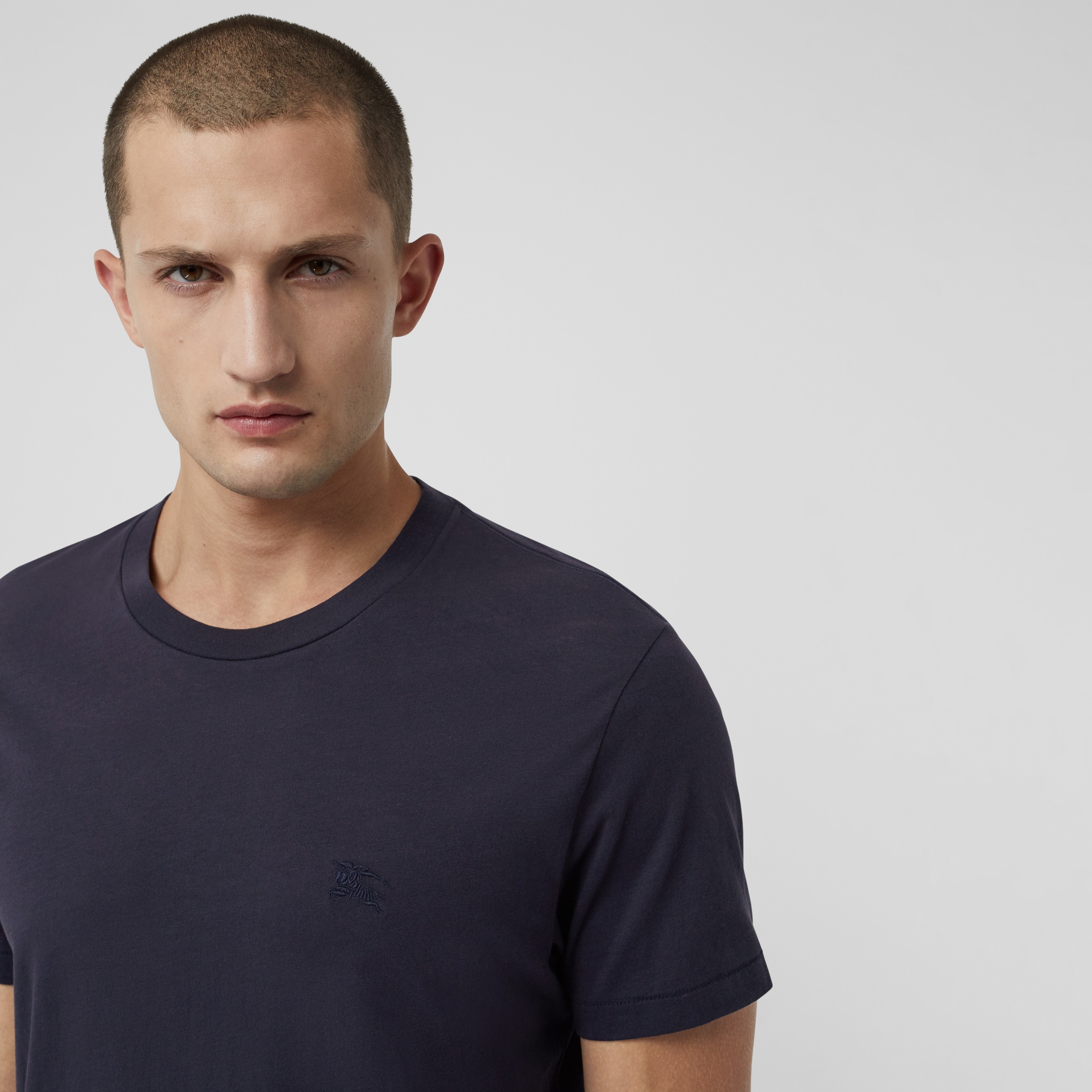 Cotton Jersey T-shirt in Navy - Men | Burberry United States