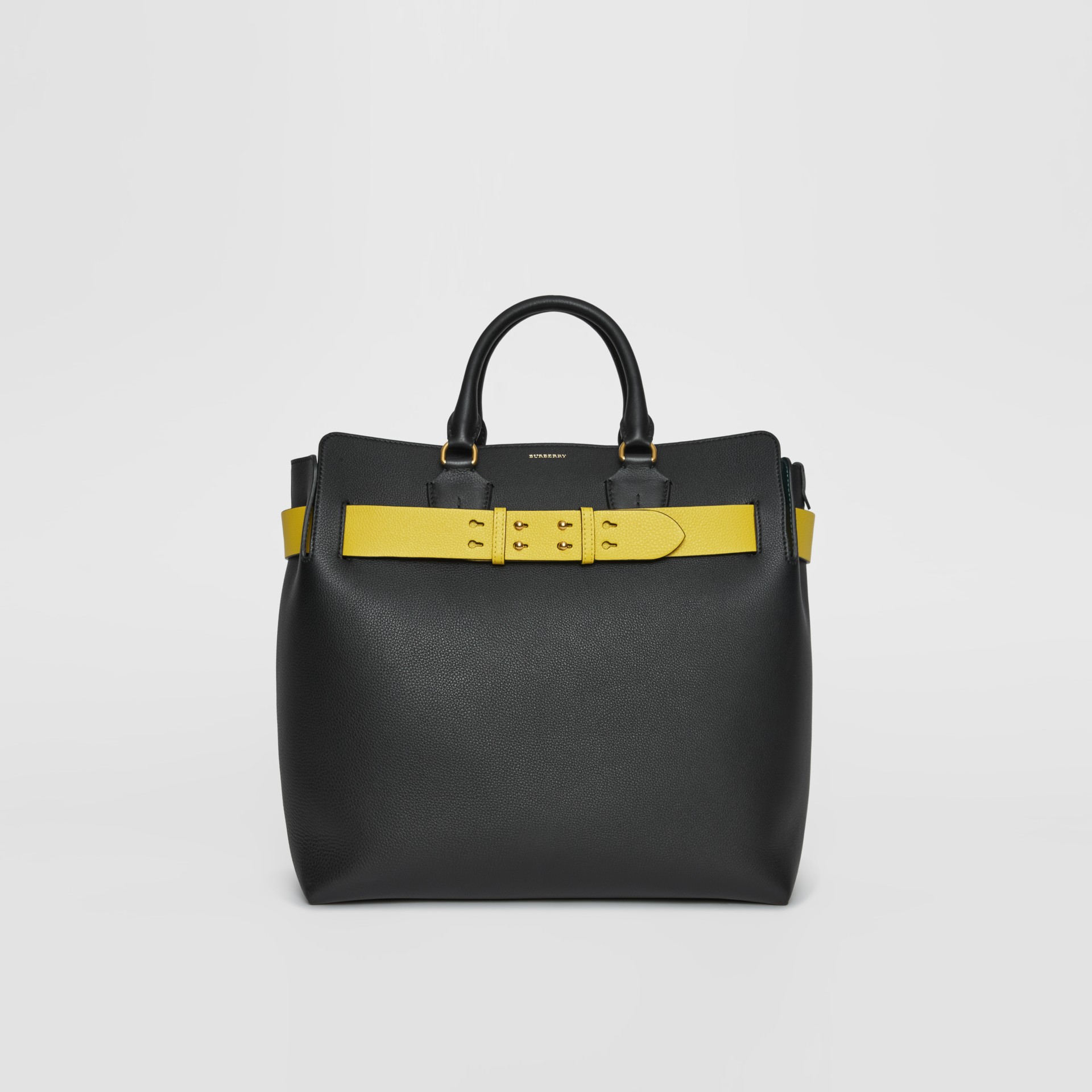 The Large Leather Belt Bag in Black/yellow | Burberry United States