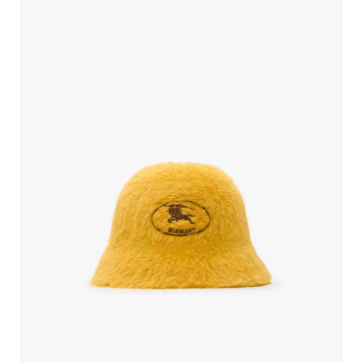  Embroidered Knight Stamp Faux Fur Bucket Hat