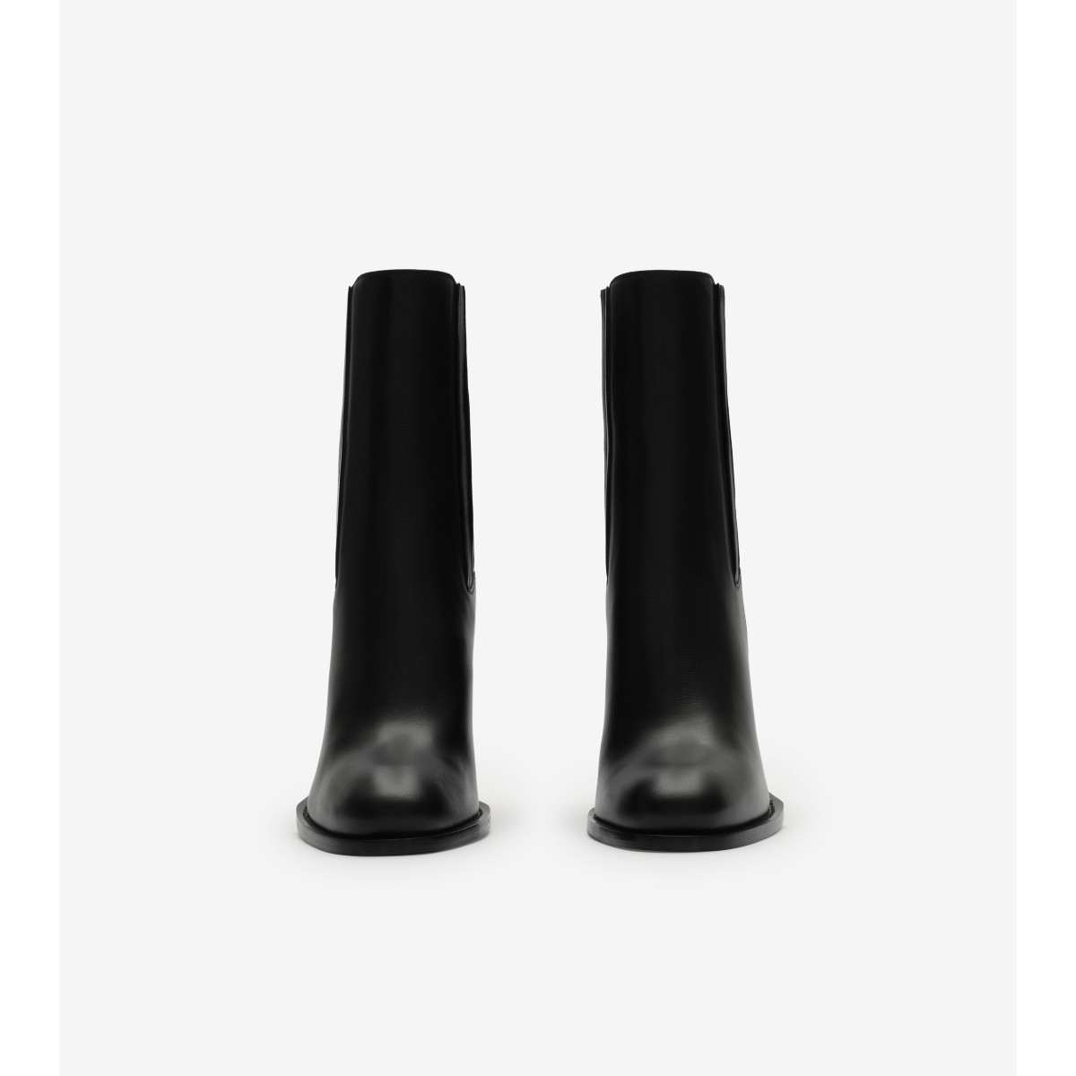  Leather Pillar Ankle Boots