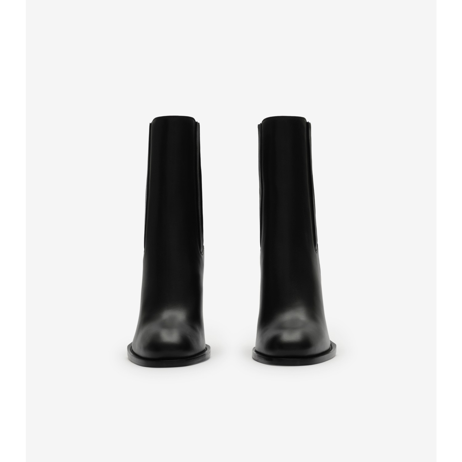 Leather Pillar Ankle Boots