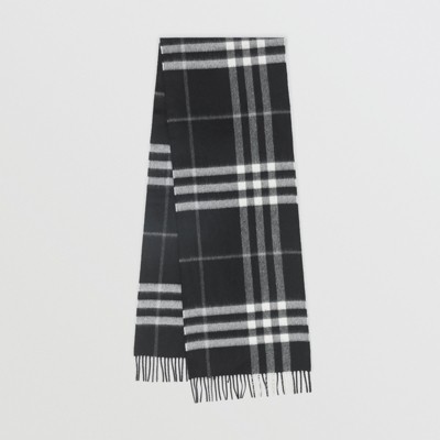 black and white burberry scarf